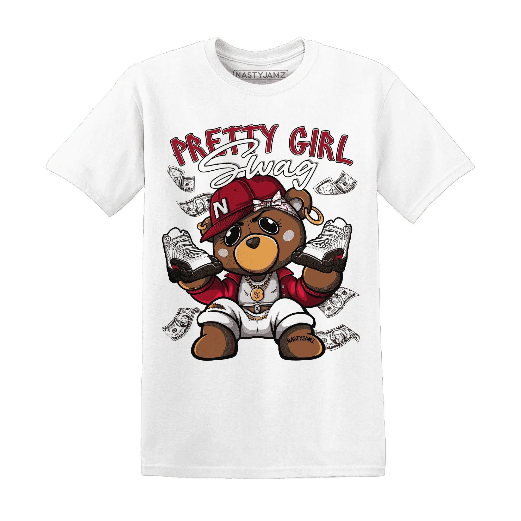 Retro-Red-Taxi-12s-T-Shirt-Match-Pretty-BERNIE