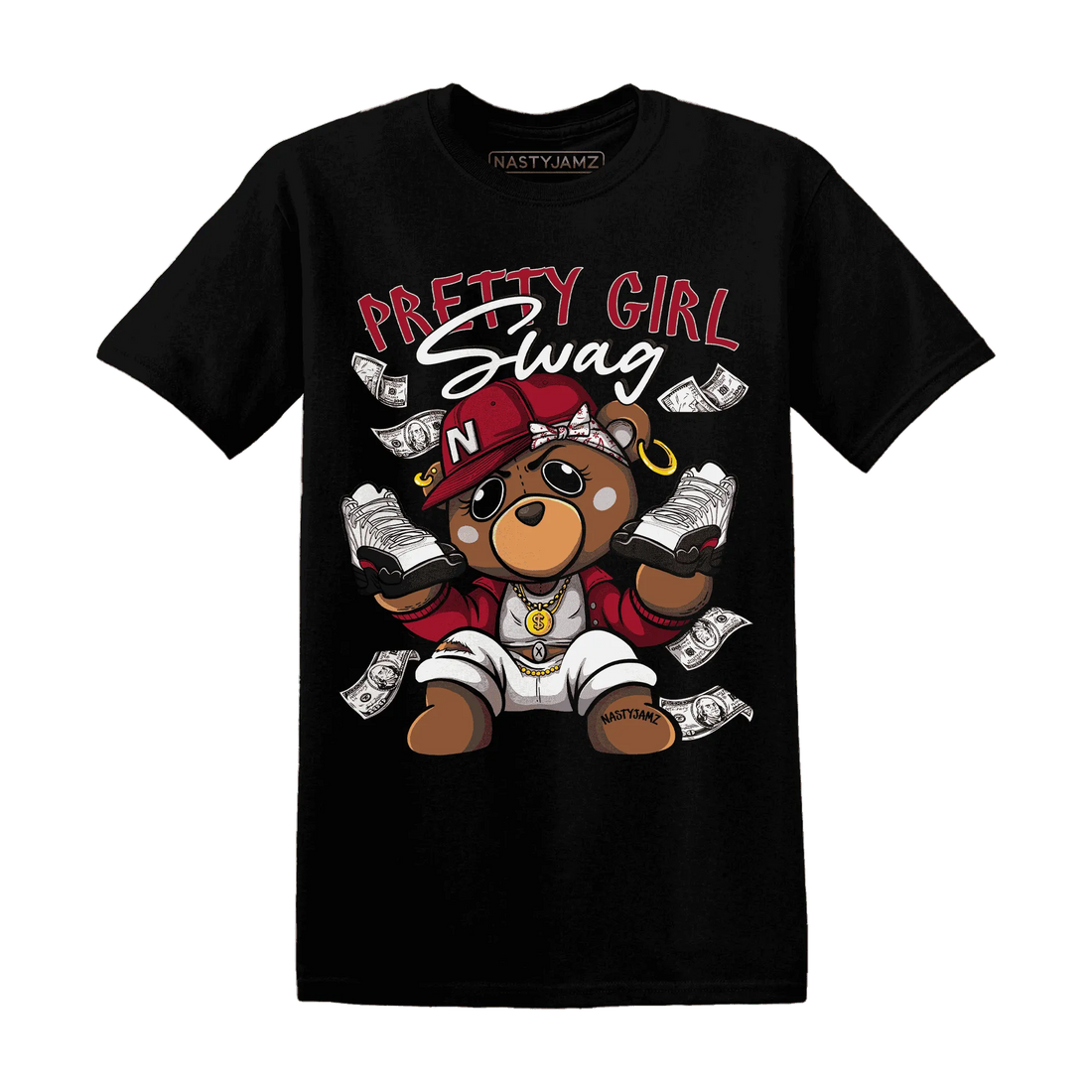 Retro-Red-Taxi-12s-T-Shirt-Match-Pretty-BERNIE