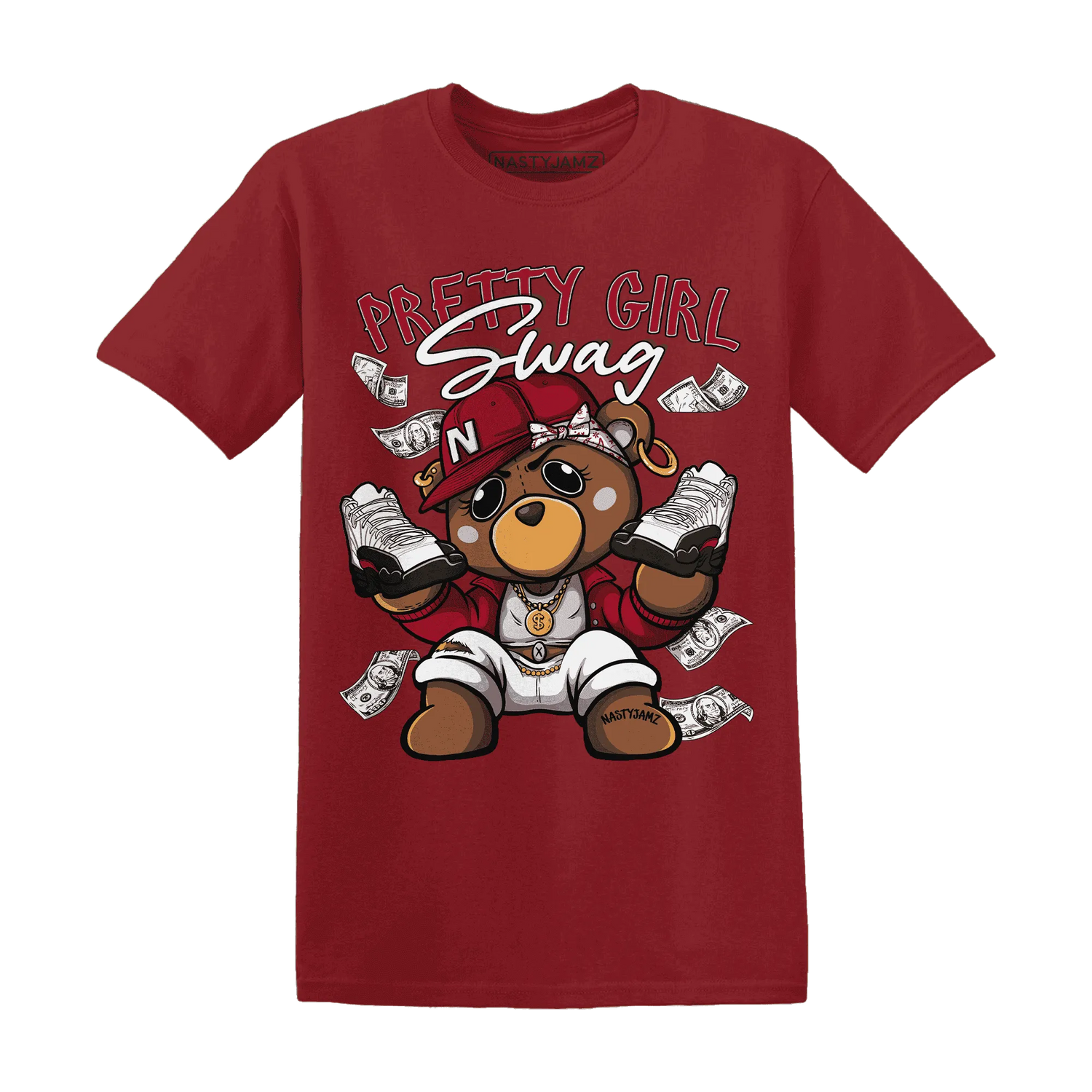 Retro-Red-Taxi-12s-T-Shirt-Match-Pretty-BERNIE