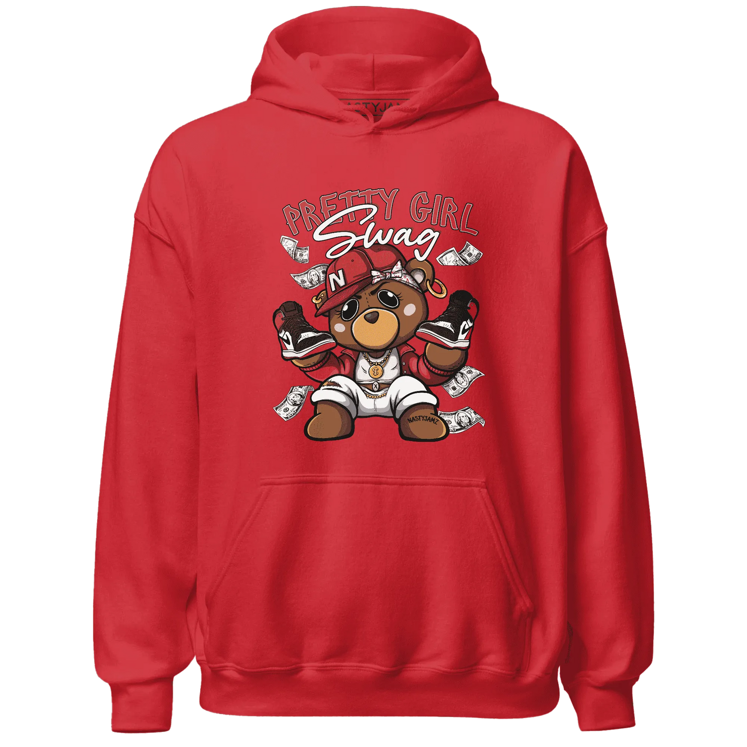 Black-Toe-Reimagined-Red-White-1s-NastyJamz-Hoodie-Match-Pretty-BERNIE