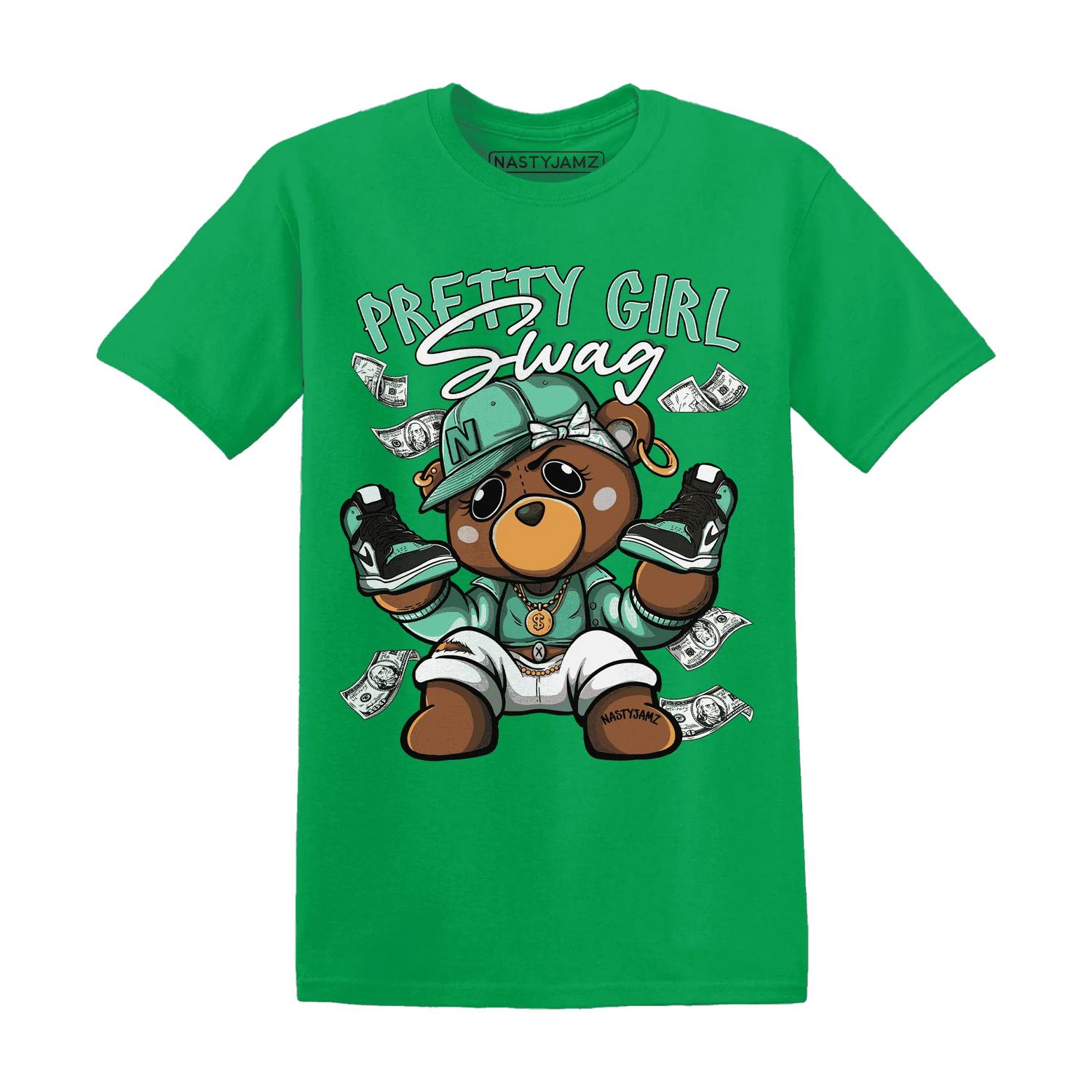 High-OG-Green-Glow-1s-T-Shirt-Match-Pretty-BERNIE