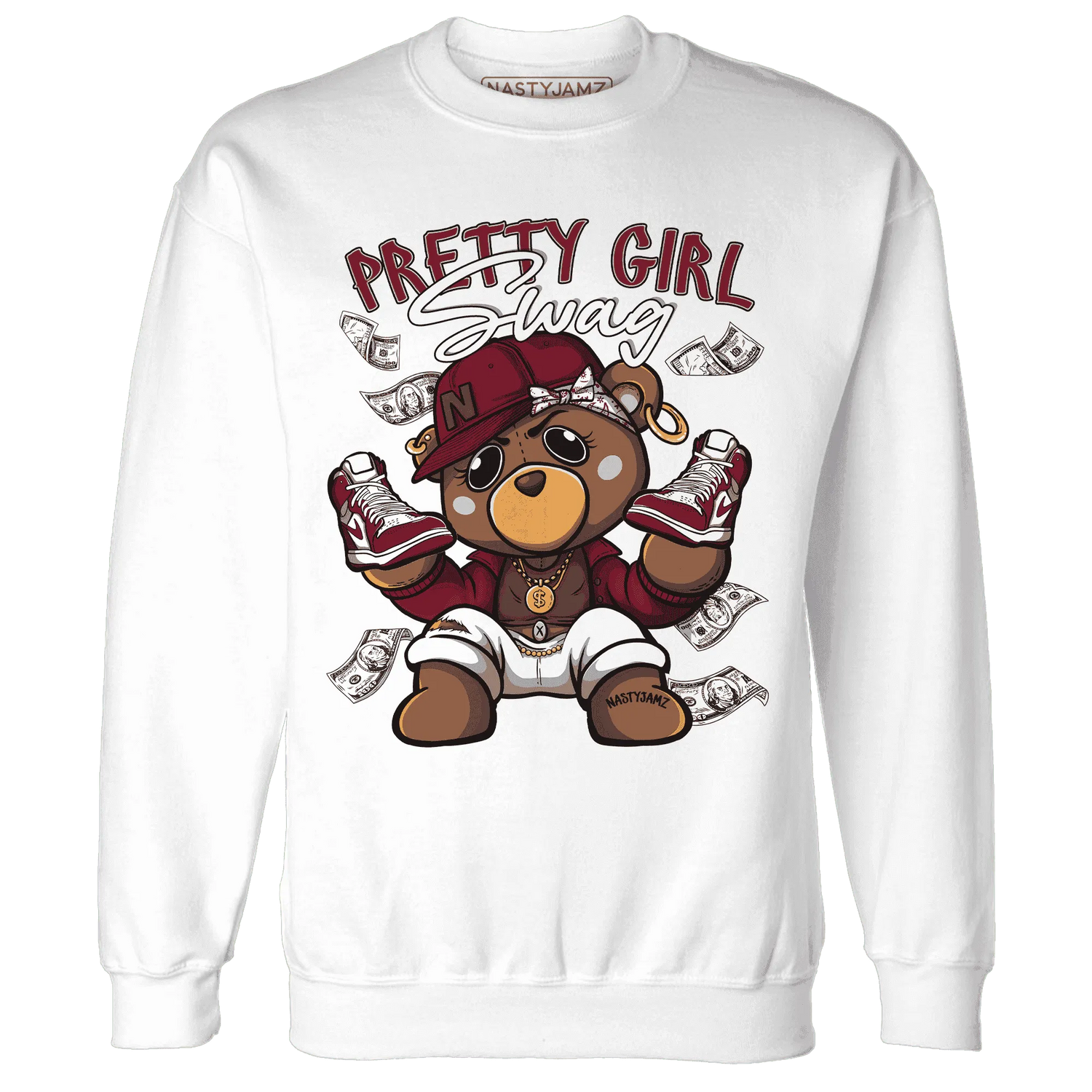 High-White-Team-Red-1s-Sweatshirt-Match-Pretty-BERNIE