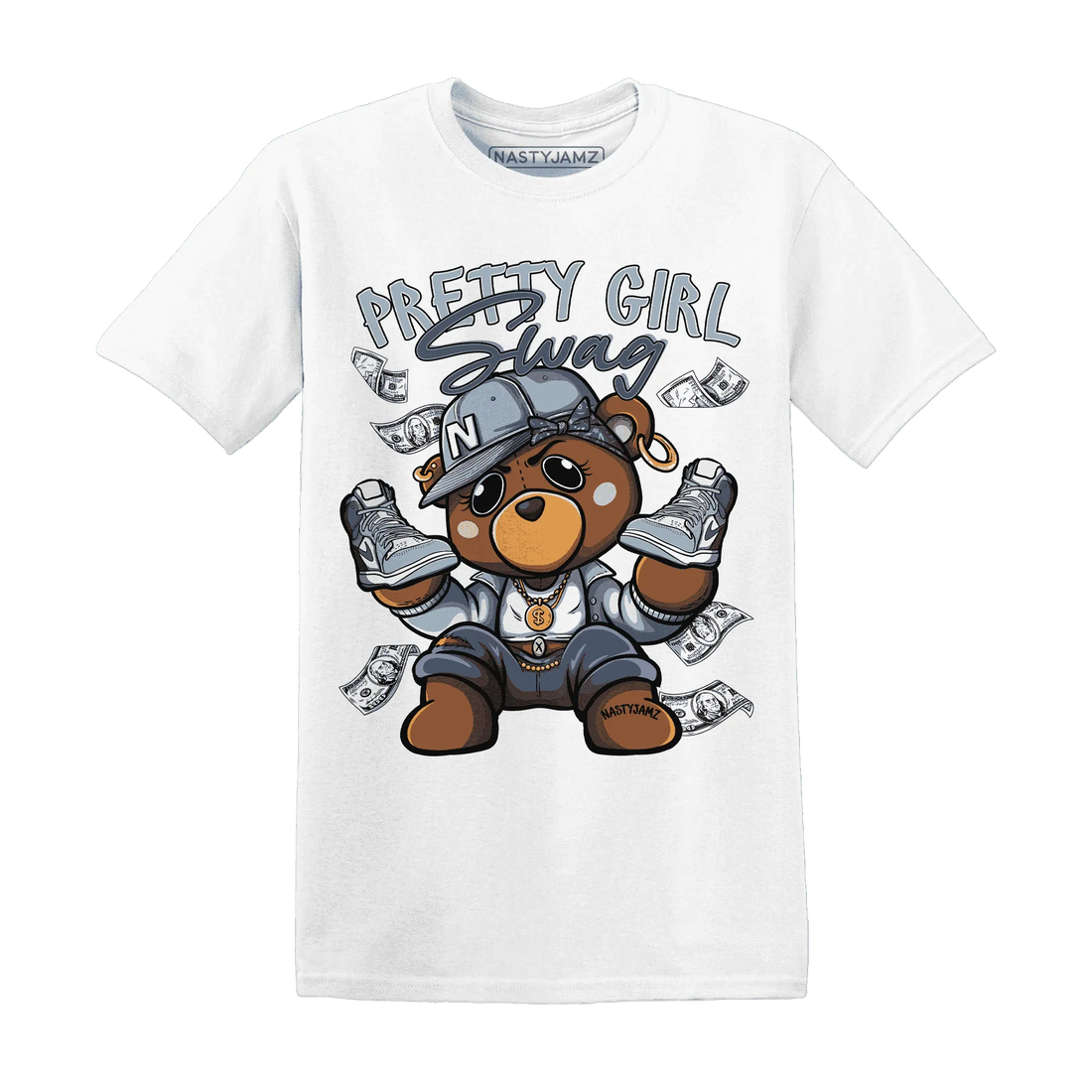 Mid-Diffused-Blue-Grey-1s-T-Shirt-Match-Pretty-BERNIE