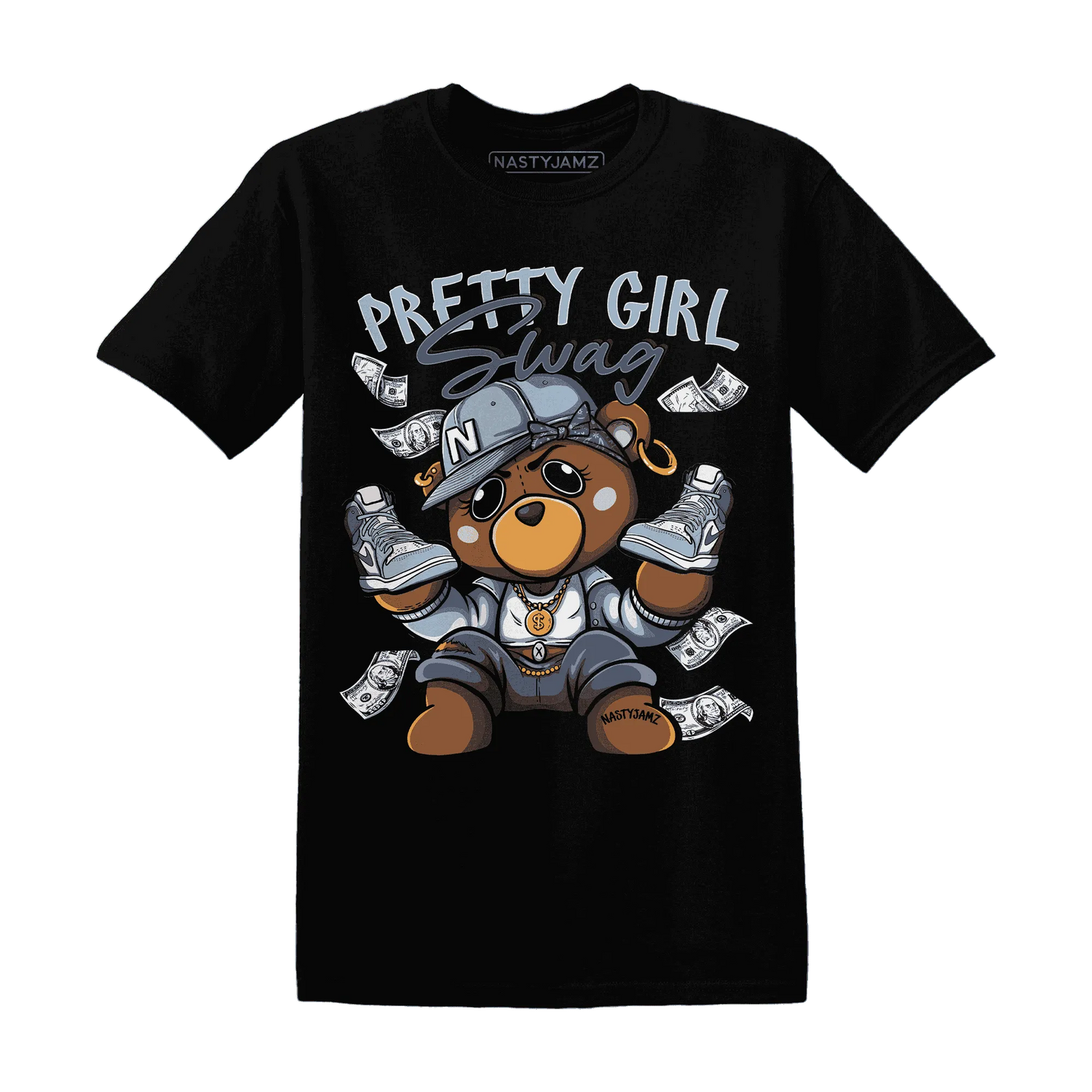 Mid-Diffused-Blue-Grey-1s-T-Shirt-Match-Pretty-BERNIE
