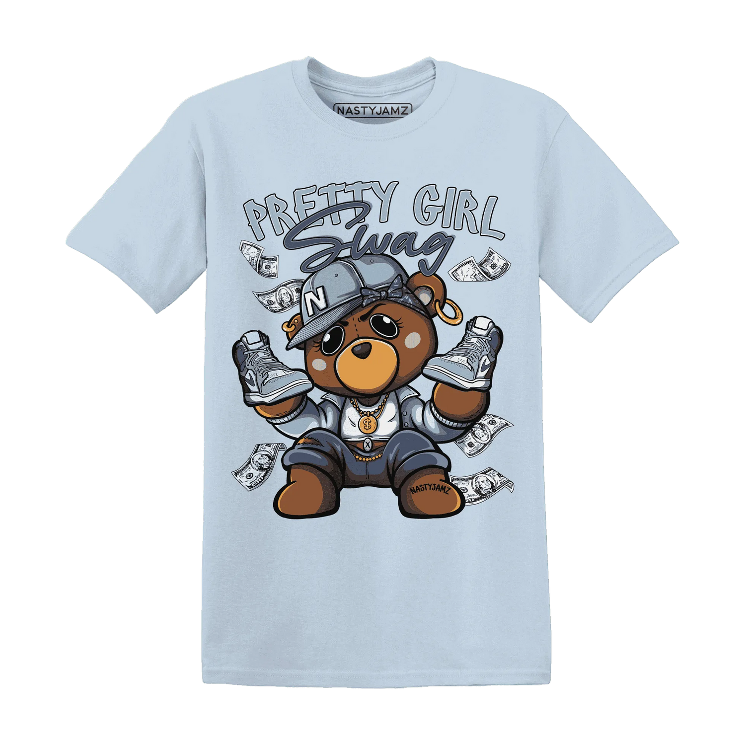 Mid-Diffused-Blue-Grey-1s-T-Shirt-Match-Pretty-BERNIE