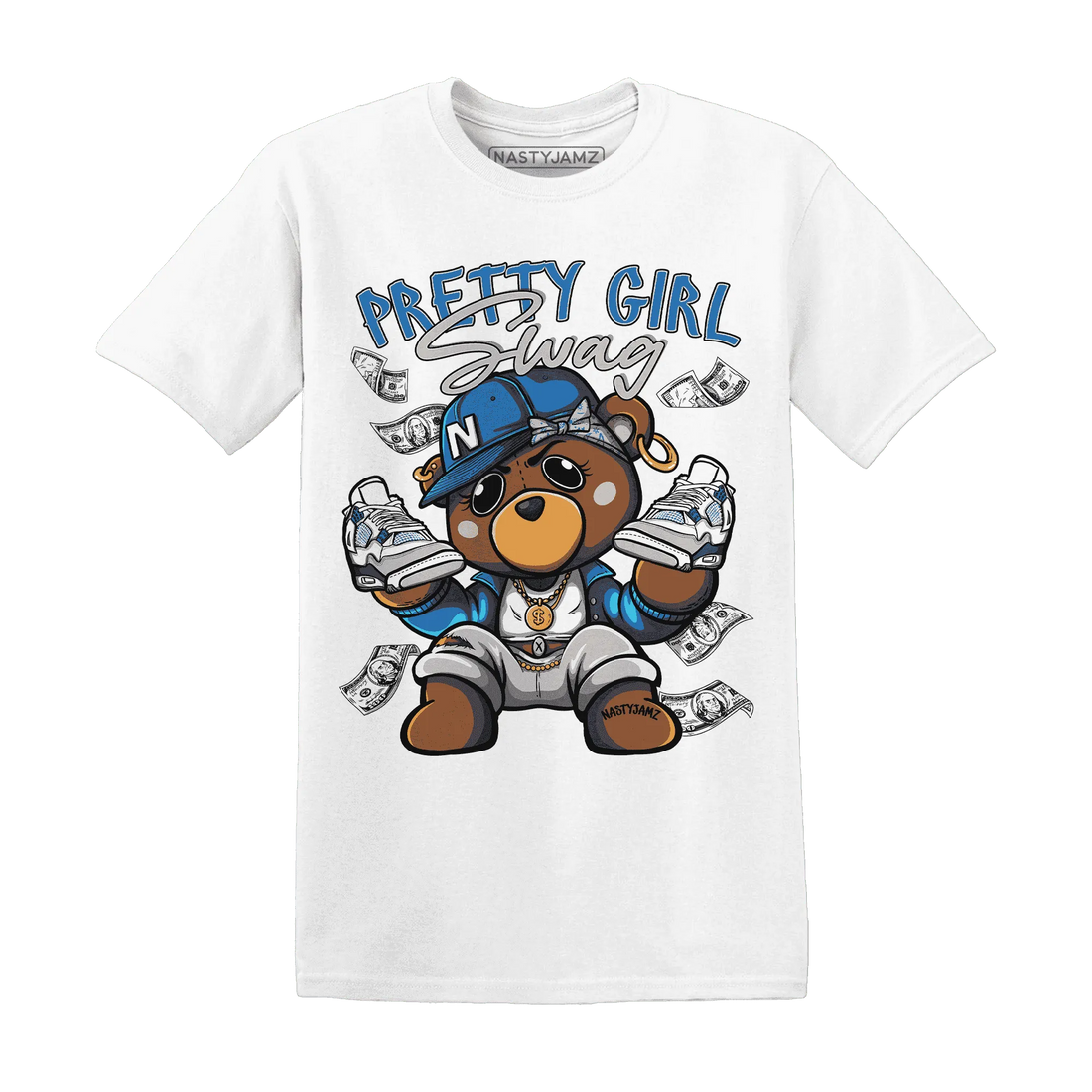 Industrial-Blue-4s-T-Shirt-Match-Pretty-BERNIE