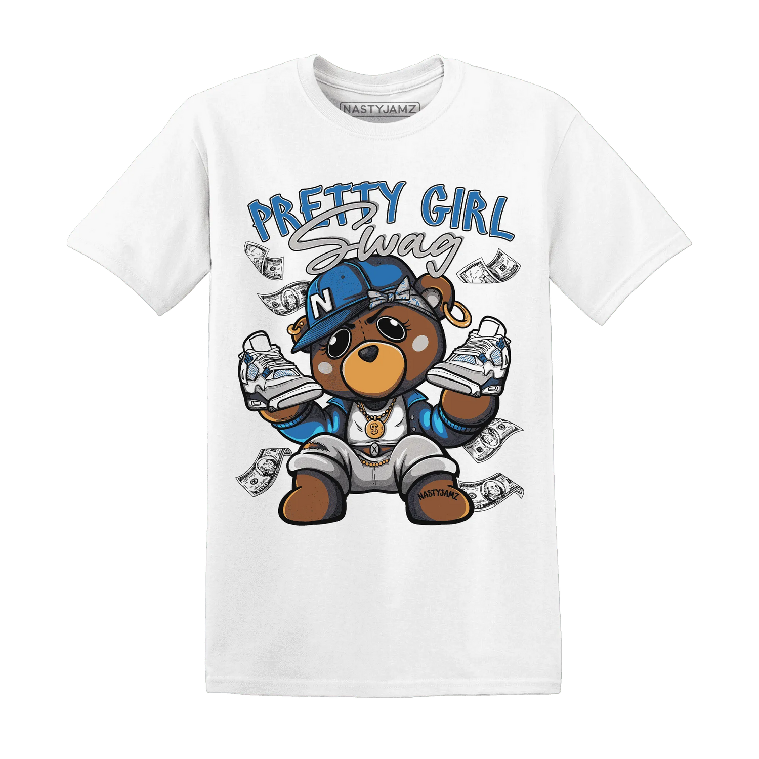 Industrial-Blue-4s-T-Shirt-Match-Pretty-BERNIE