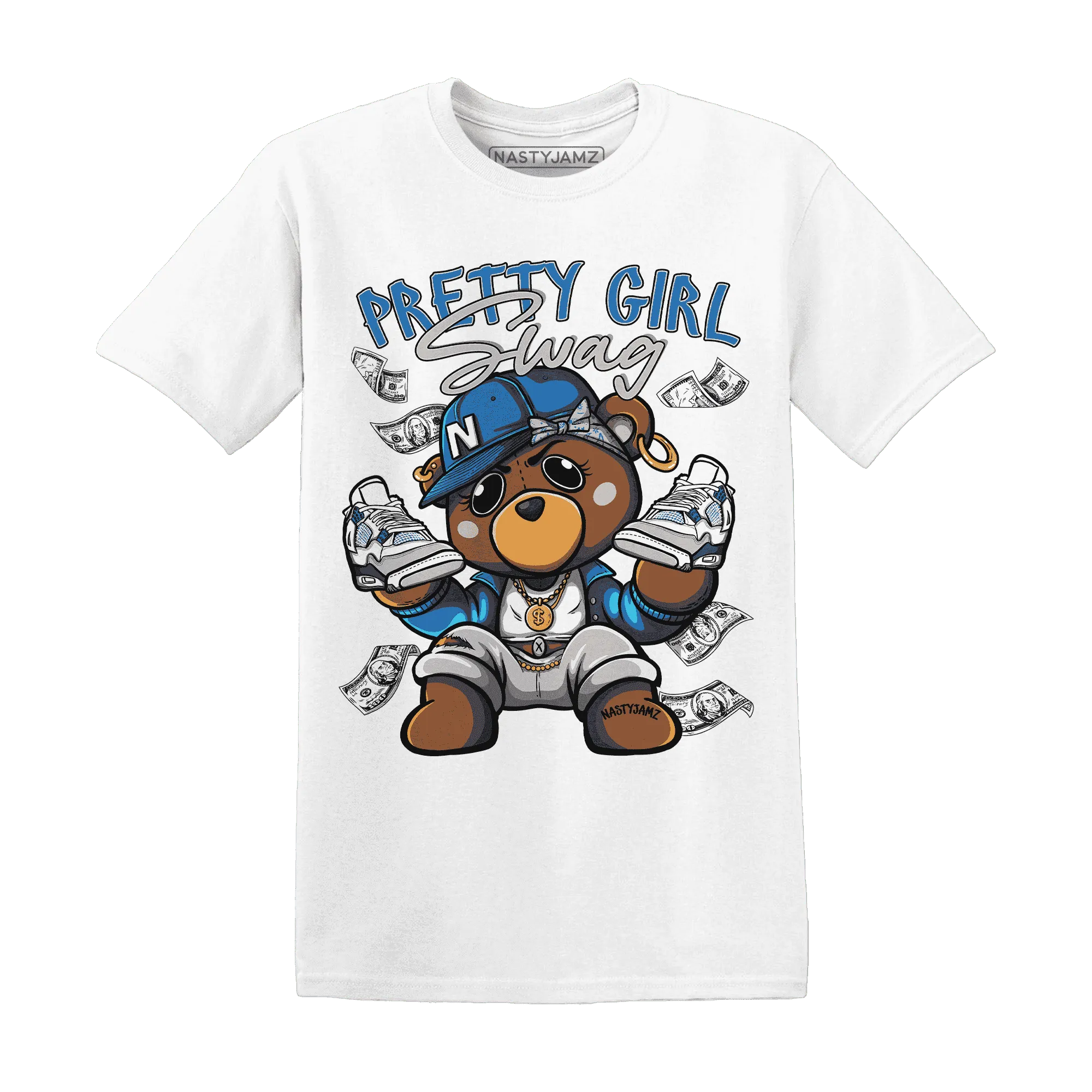 Industrial-Blue-4s-T-Shirt-Match-Pretty-BERNIE