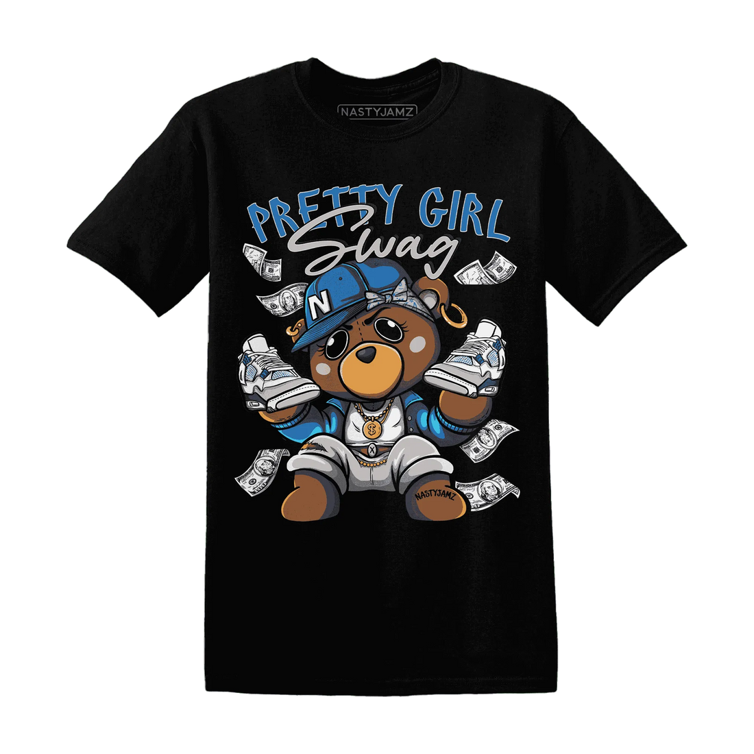 Industrial-Blue-4s-T-Shirt-Match-Pretty-BERNIE