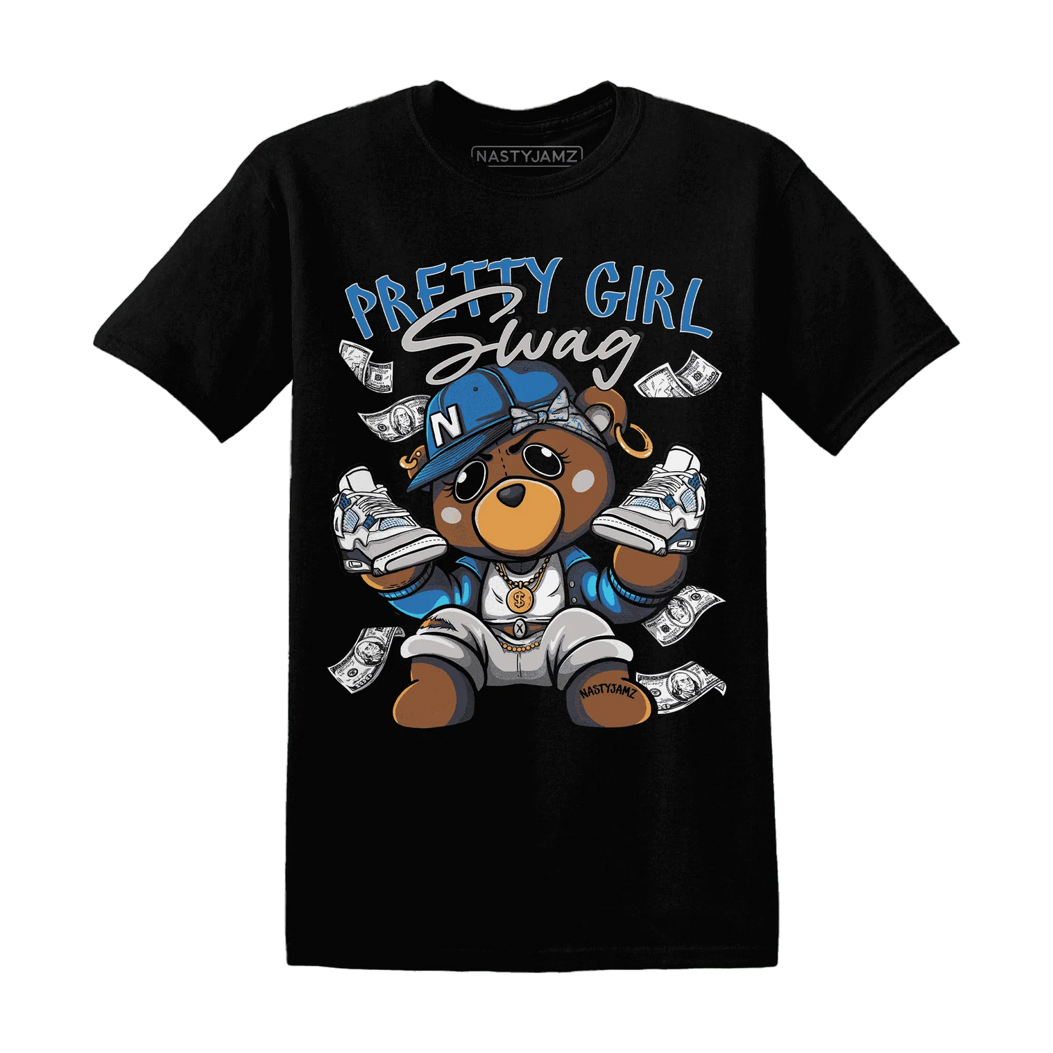 Industrial-Blue-4s-T-Shirt-Match-Pretty-BERNIE