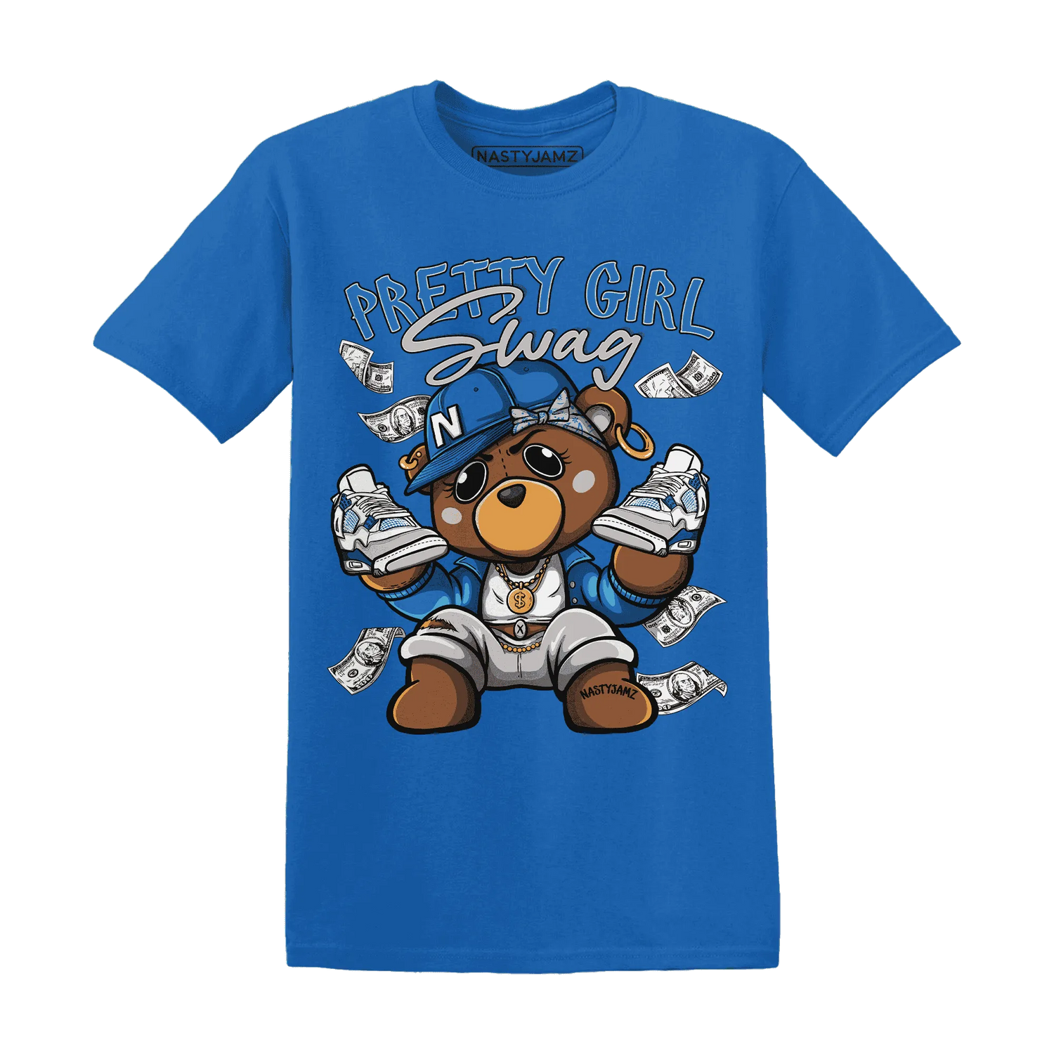 Industrial-Blue-4s-T-Shirt-Match-Pretty-BERNIE