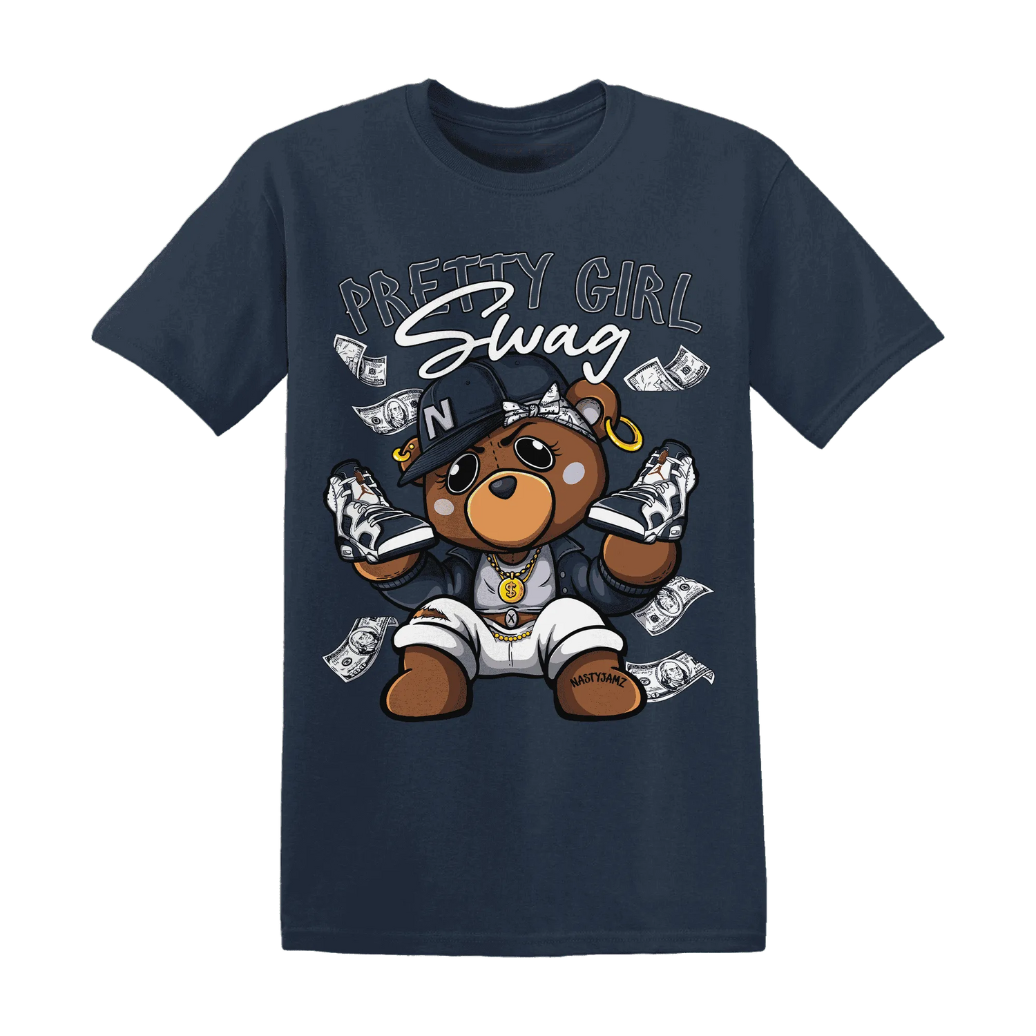White-Navy-6s-T-Shirt-Match-Pretty-BERNIE