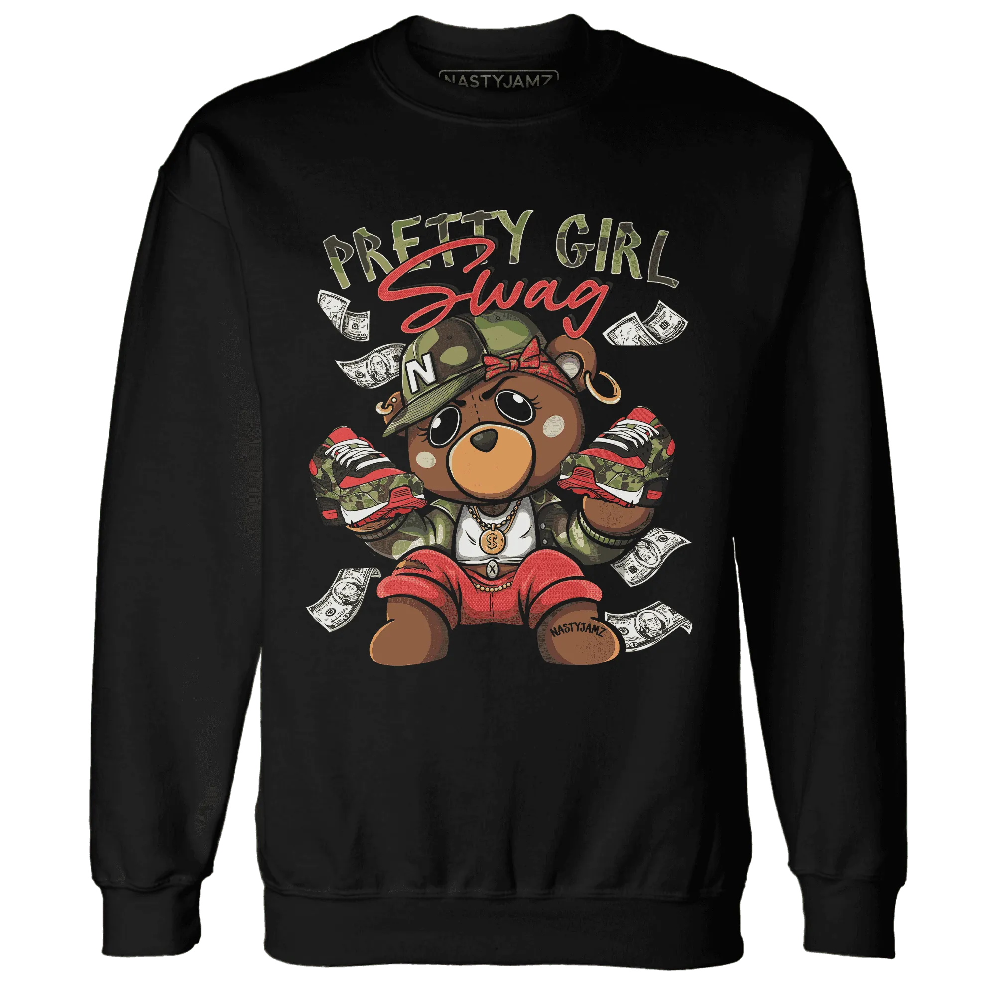 AM-90-Dark-Sage-Solar-Red-NastyJamz-Sweatshirt-Match-Pretty-BERNIE