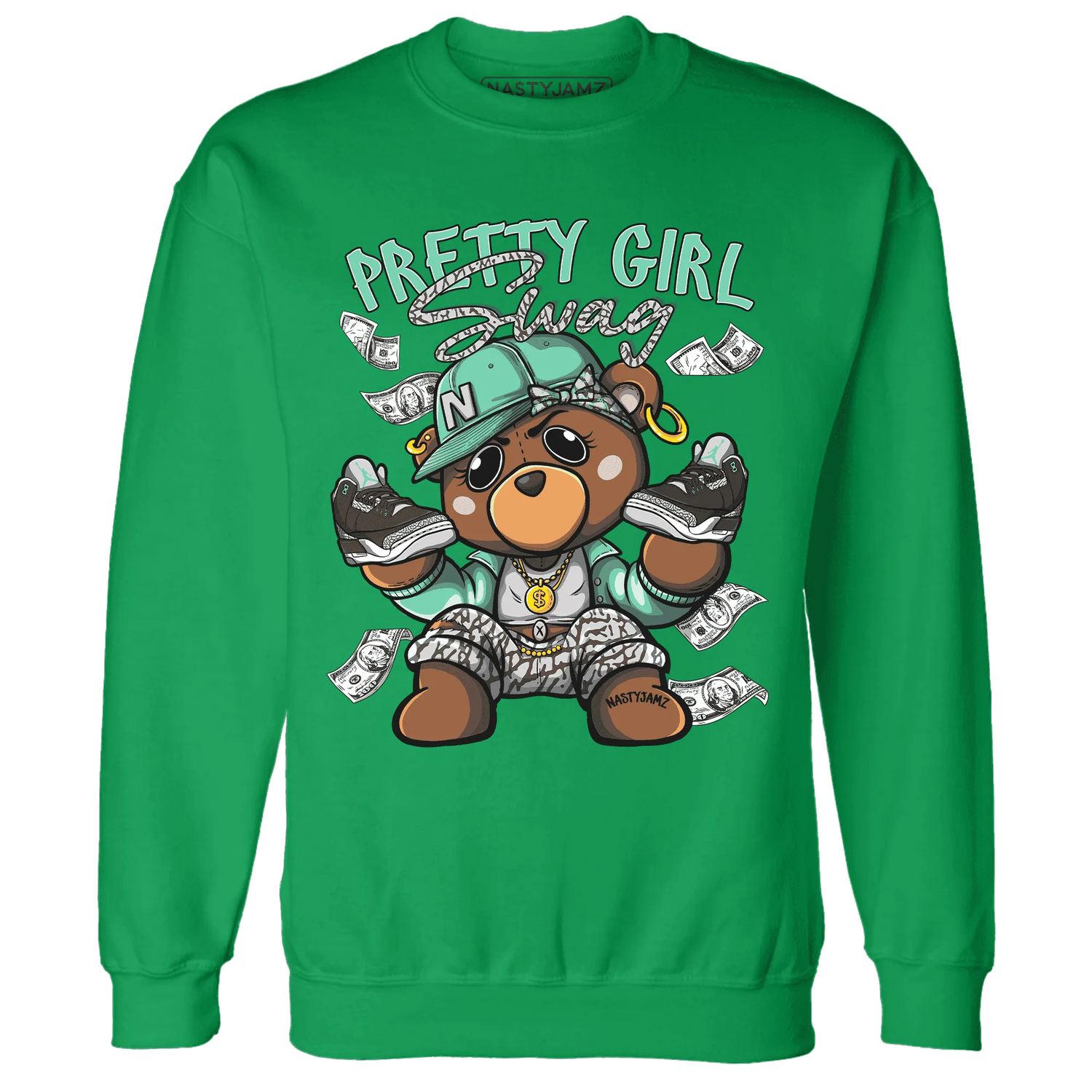 Green-Glow-3s-Sweatshirt-Match-Pretty-BERNIE