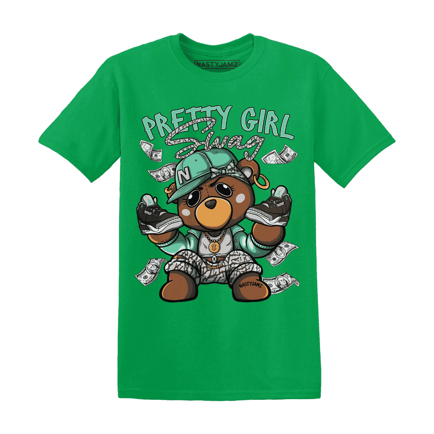 Green-Glow-3s-T-Shirt-Match-Pretty-BERNIE