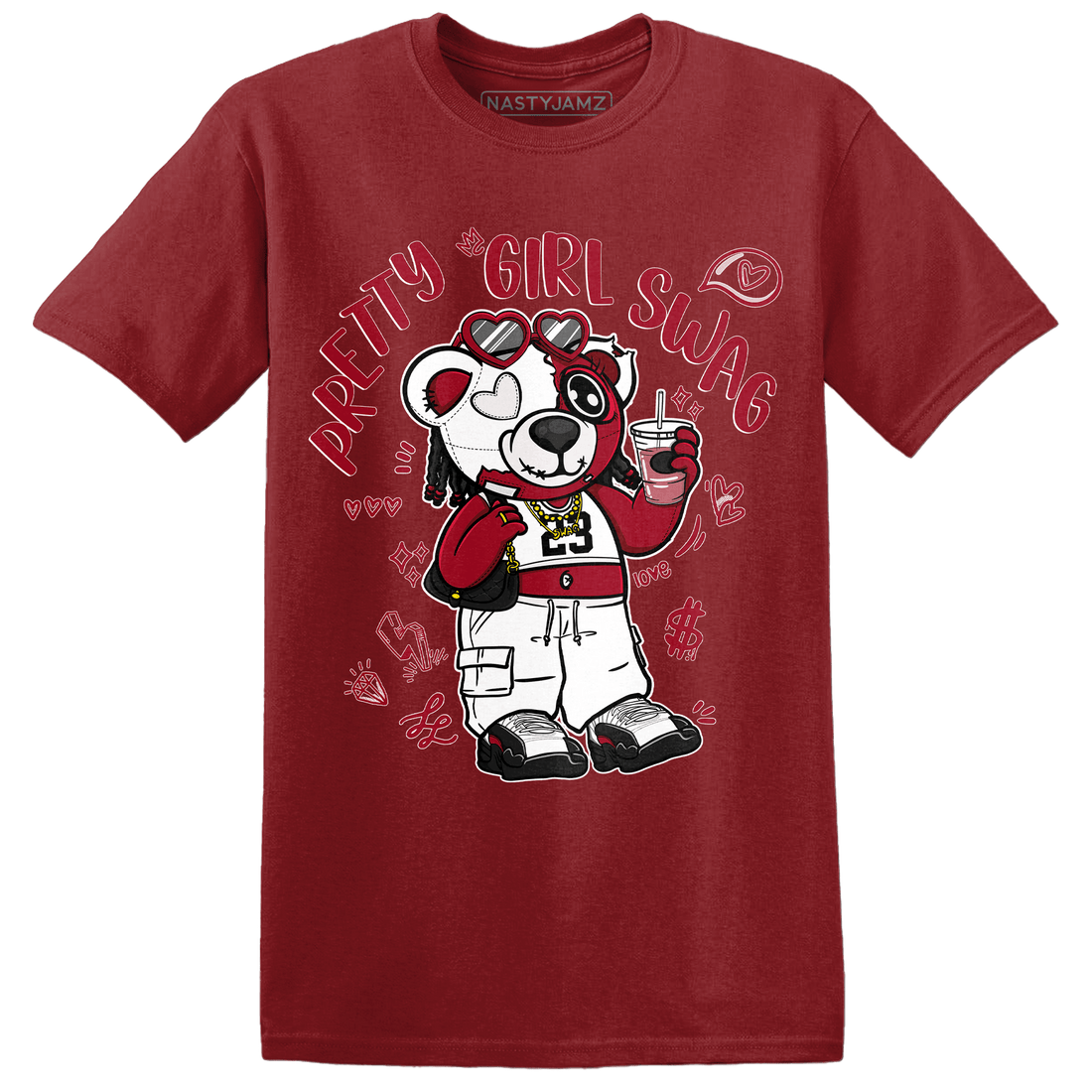 Retro Red Taxi 12s T Shirt Match Pretty Girl Swag BER - NastyJamz