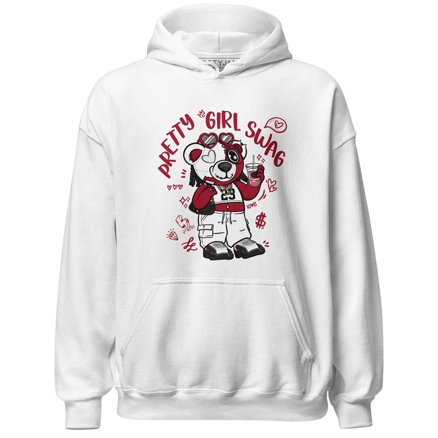 Retro Red Taxi 12s Hoodie Match Pretty Girl Swag BER - NastyJamz