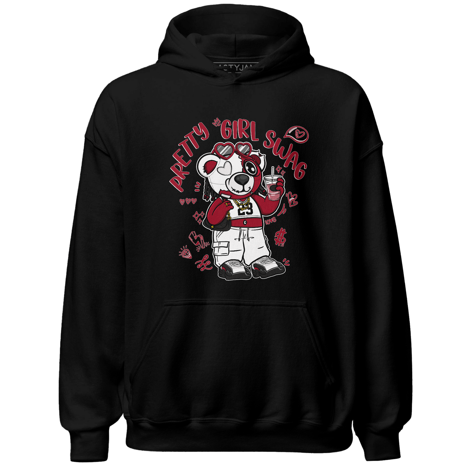 Retro Red Taxi 12s Hoodie Match Pretty Girl Swag BER - NastyJamz