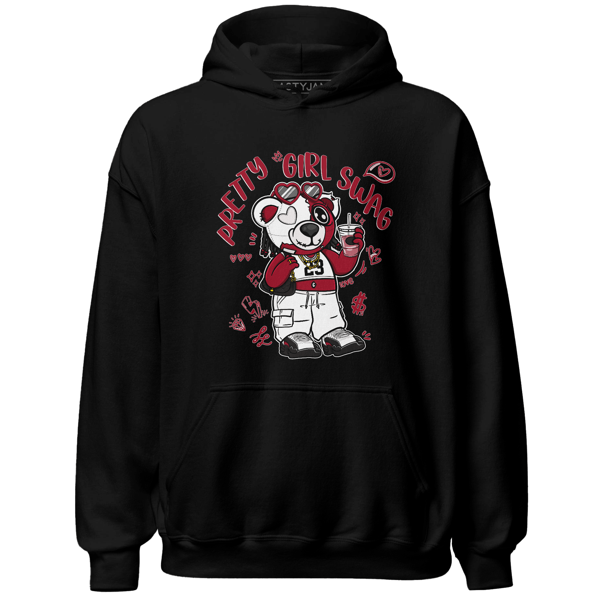 Retro Red Taxi 12s Hoodie Match Pretty Girl Swag BER - NastyJamz
