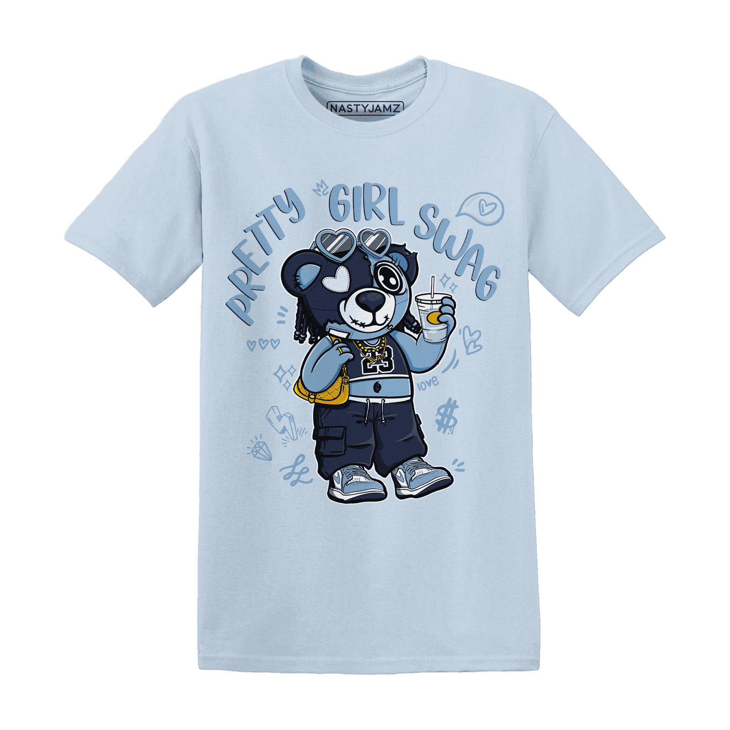 First In Flight 1s T Shirt Match Pretty Girl Swag BER - NastyJamz