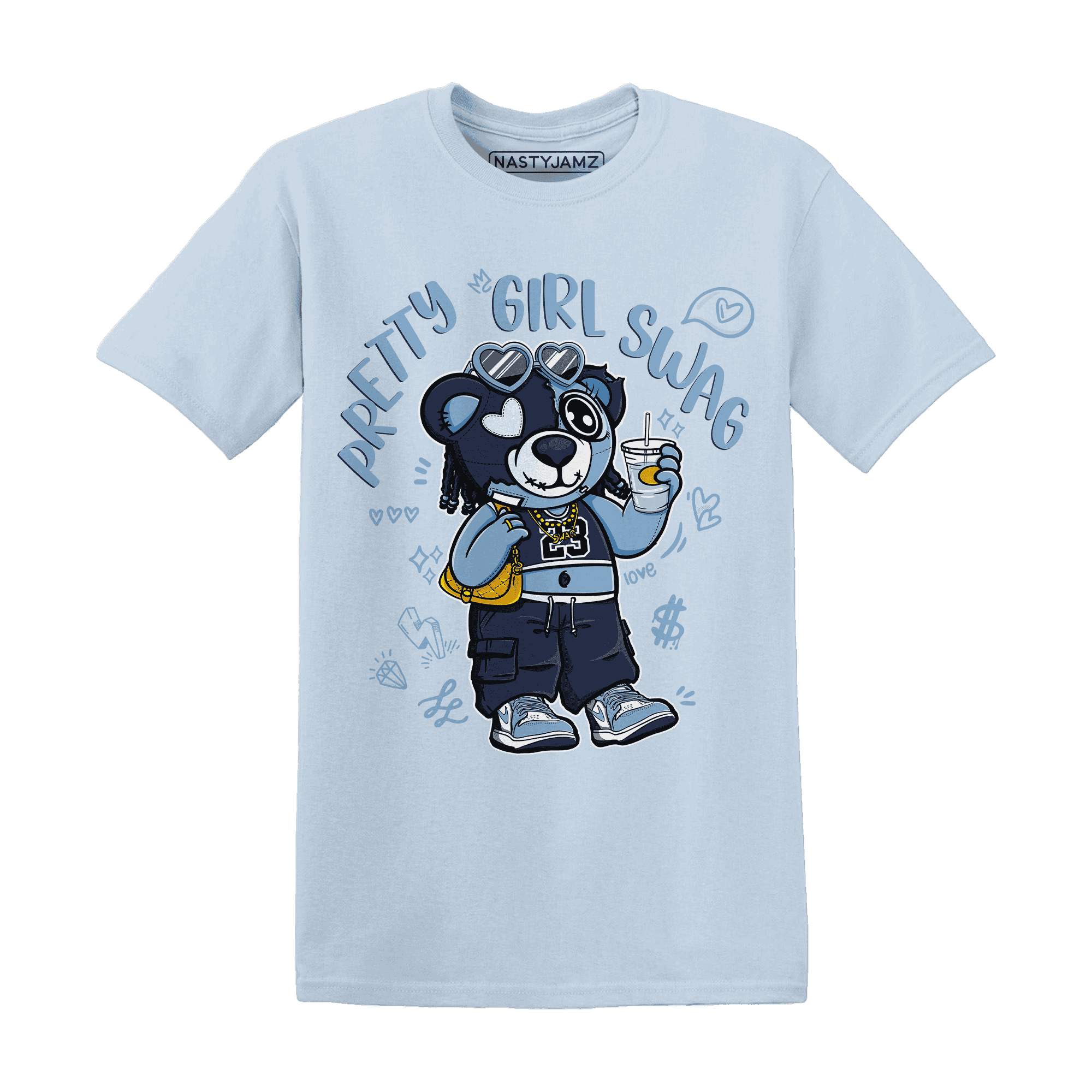 First In Flight 1s T Shirt Match Pretty Girl Swag BER - NastyJamz