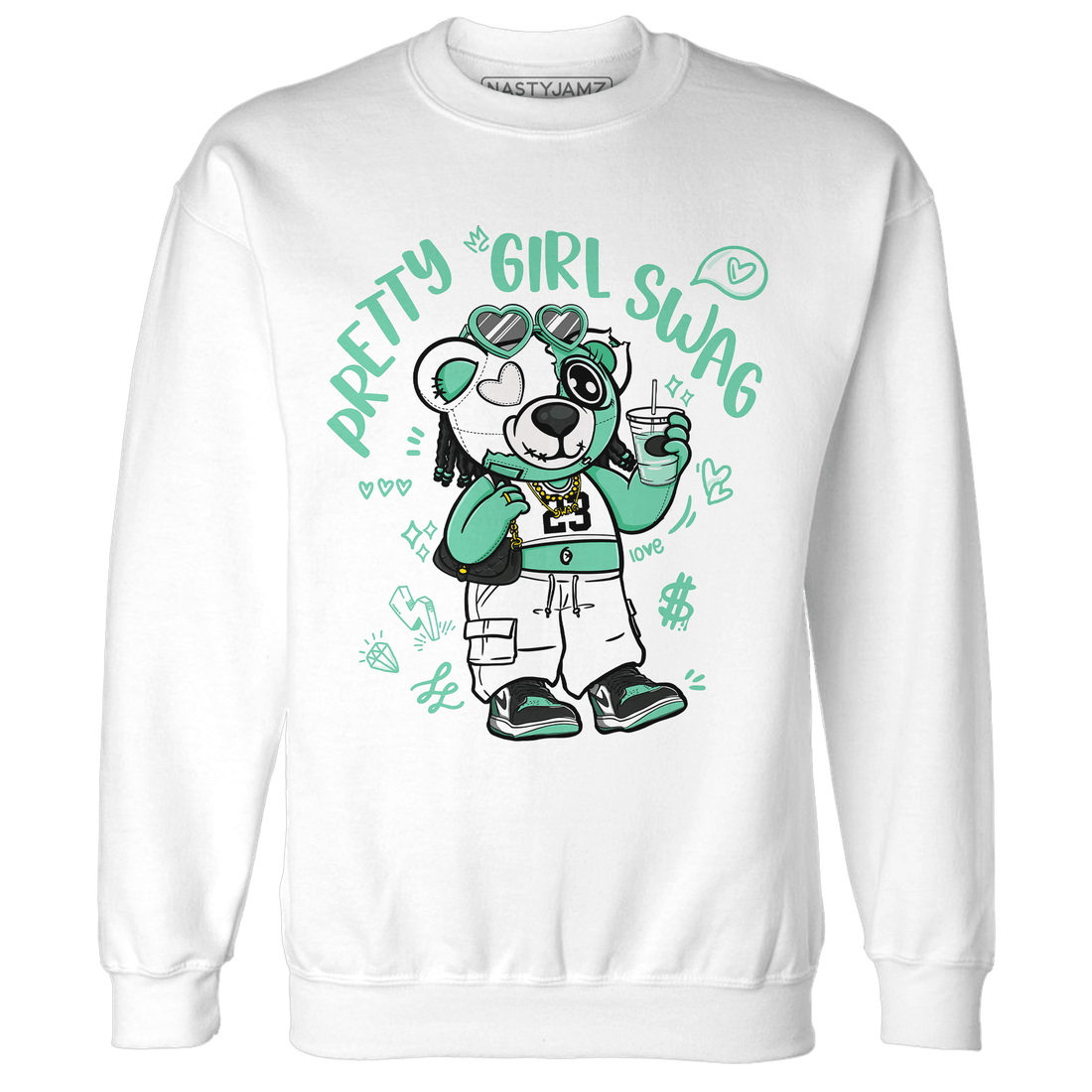High OG Green Glow 1s Sweatshirt Match Pretty Girl Swag BER - NastyJamz