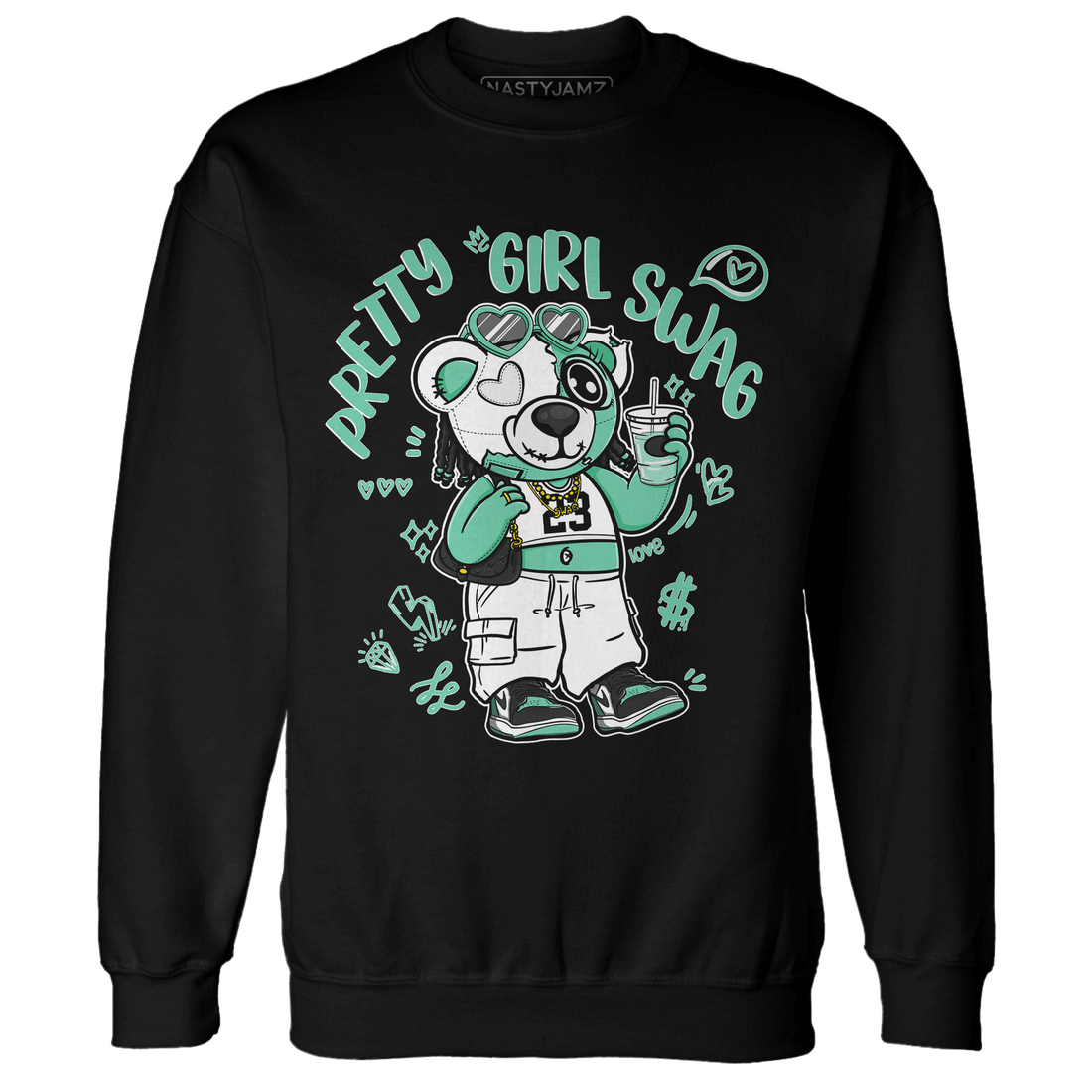 High OG Green Glow 1s Sweatshirt Match Pretty Girl Swag BER - NastyJamz