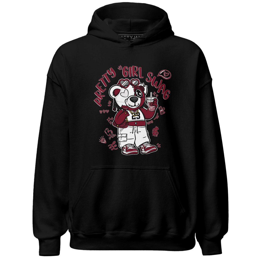 High White Team Red 1s Hoodie Match Pretty Girl Swag BER - NastyJamz