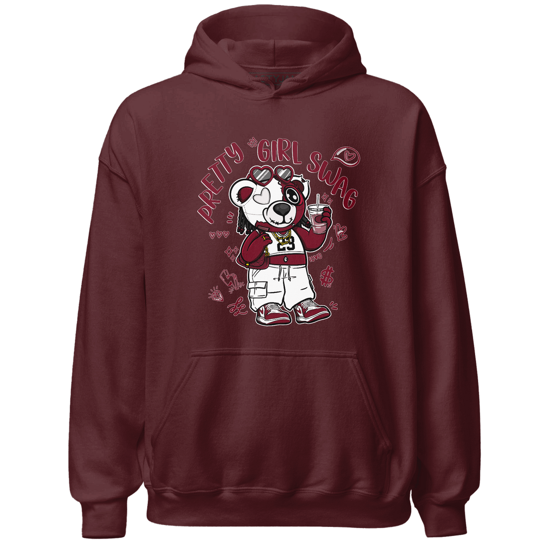 High White Team Red 1s Hoodie Match Pretty Girl Swag BER - NastyJamz