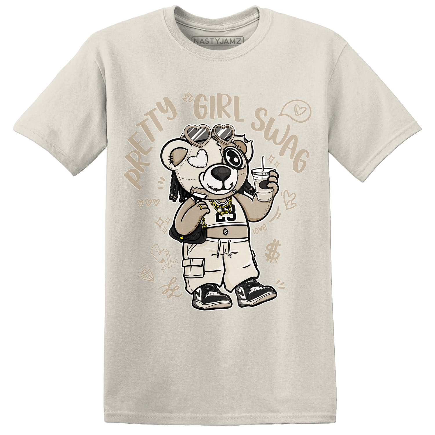 Latte 1s T Shirt Match Pretty Girl Swag BER - NastyJamz