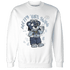 Mid Diffused Blue Grey 1s Sweatshirt Match Pretty Girl Swag BER - NastyJamz