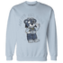 Mid Diffused Blue Grey 1s Sweatshirt Match Pretty Girl Swag BER - NastyJamz