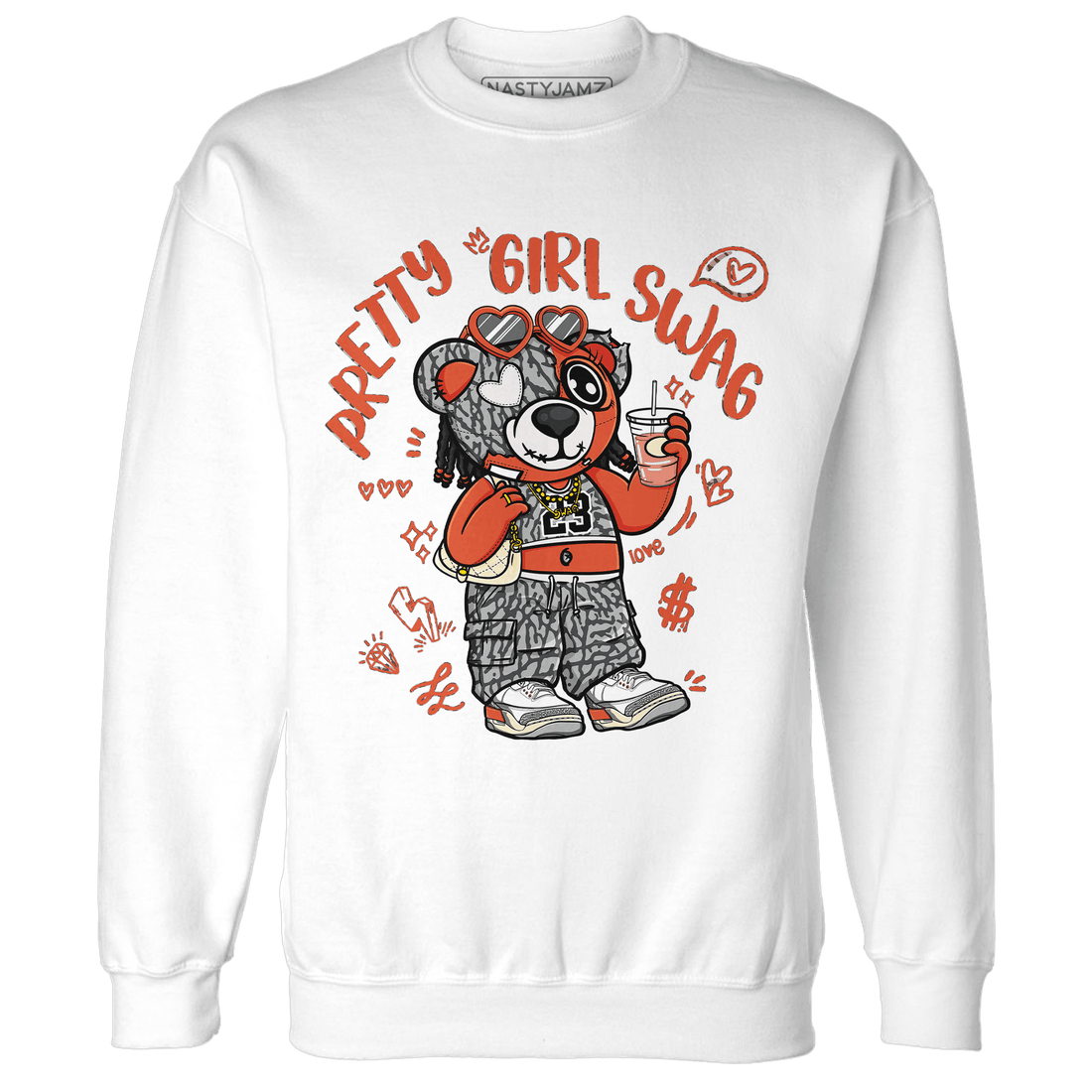 Georgia Peach 3s Sweatshirt Match Pretty Girl Swag BER - NastyJamz