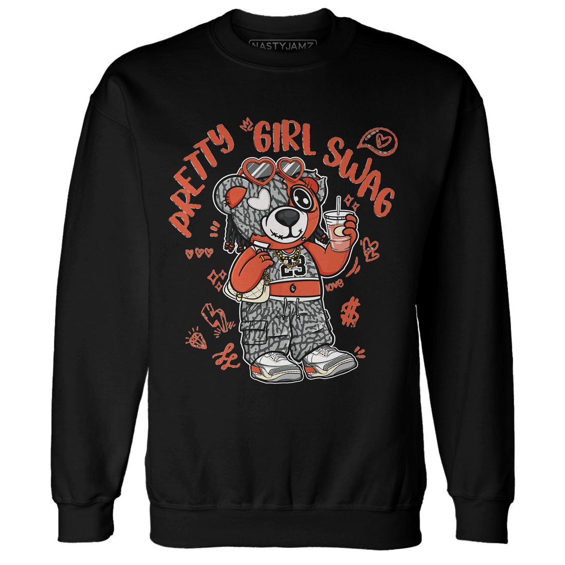 Georgia Peach 3s Sweatshirt Match Pretty Girl Swag BER - NastyJamz