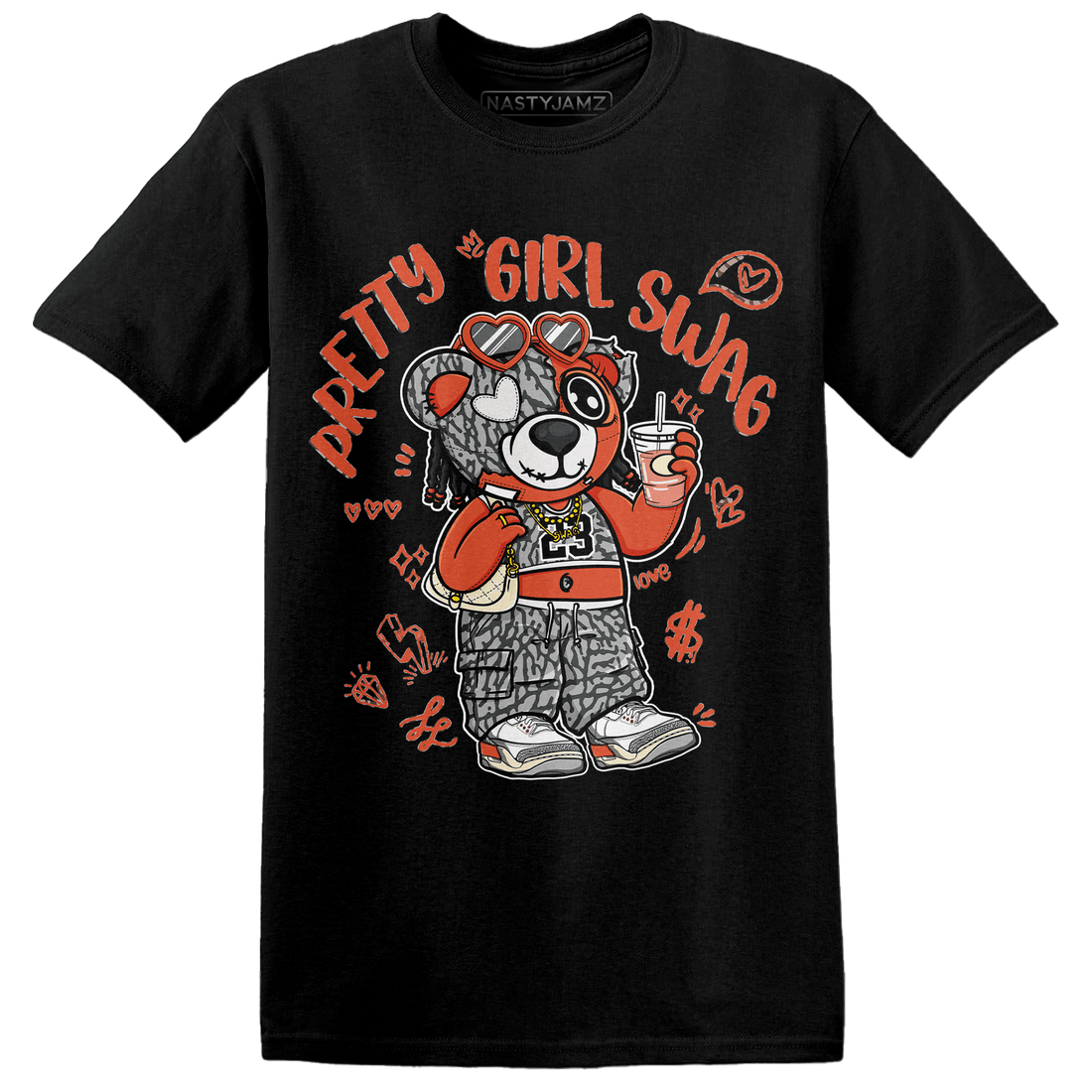 Georgia Peach 3s T Shirt Match Pretty Girl Swag BER - NastyJamz