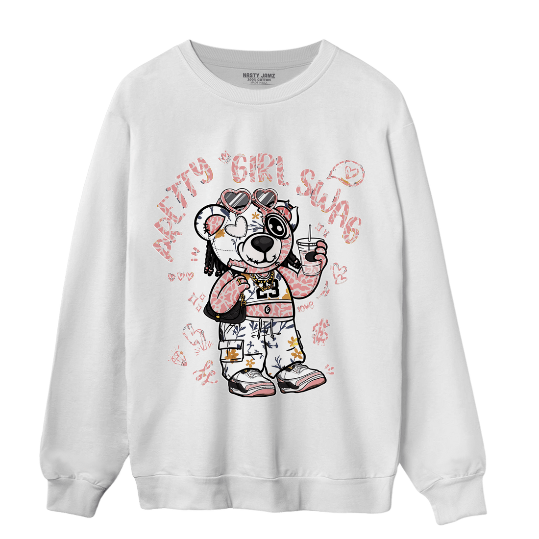 Red Stardust 3s Sweatshirt Match Pretty Girl Swag BER - NastyJamz