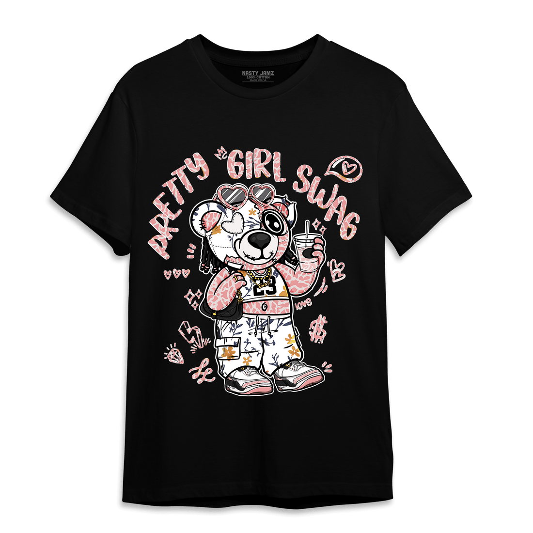 Red Stardust 3s T Shirt Match Pretty Girl Swag BER - NastyJamz