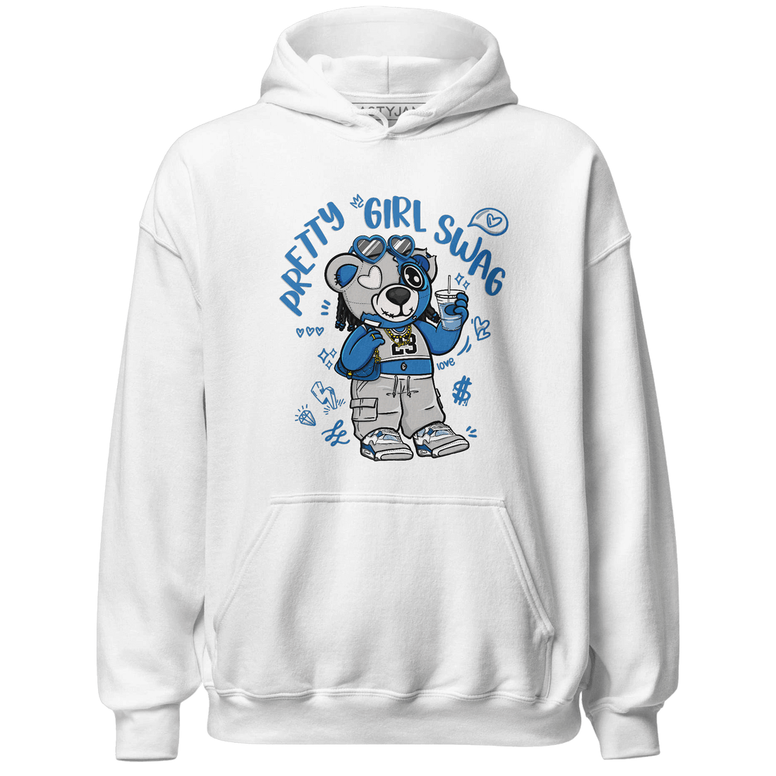Industrial Blue 4s Hoodie Match Pretty Girl Swag BER - NastyJamz
