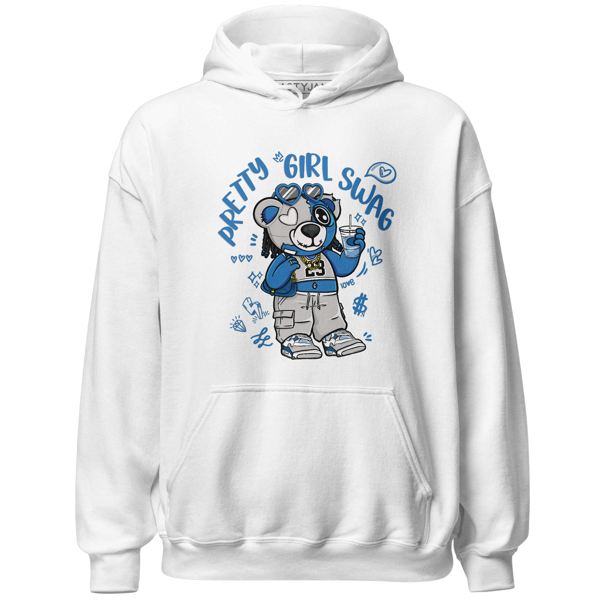 Industrial Blue 4s Hoodie Match Pretty Girl Swag BER - NastyJamz