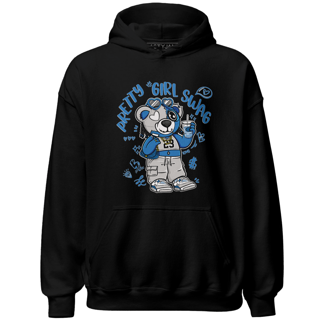 Industrial Blue 4s Hoodie Match Pretty Girl Swag BER - NastyJamz
