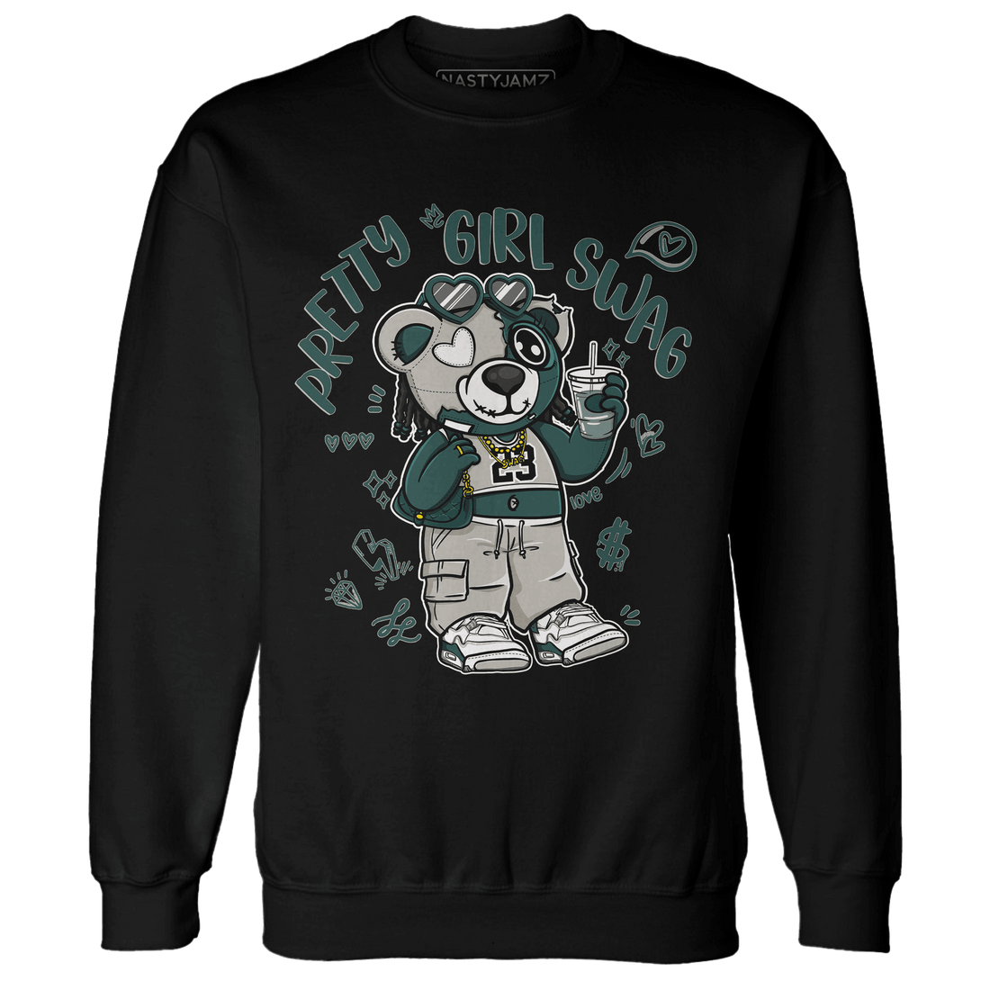 Oxidized Green 4s Sweatshirt Match Pretty Girl Swag BER - NastyJamz