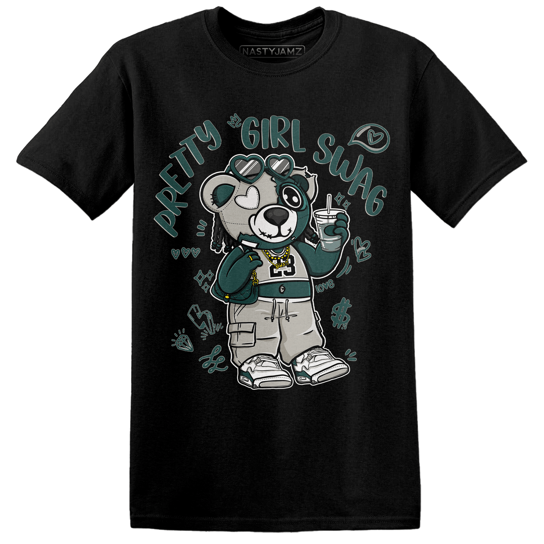 Oxidized Green 4s T Shirt Match Pretty Girl Swag BER - NastyJamz