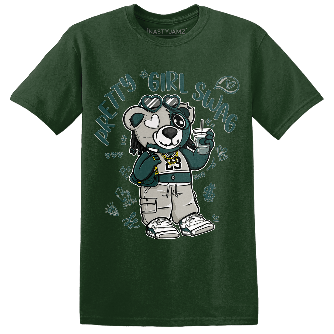 Oxidized Green 4s T Shirt Match Pretty Girl Swag BER - NastyJamz