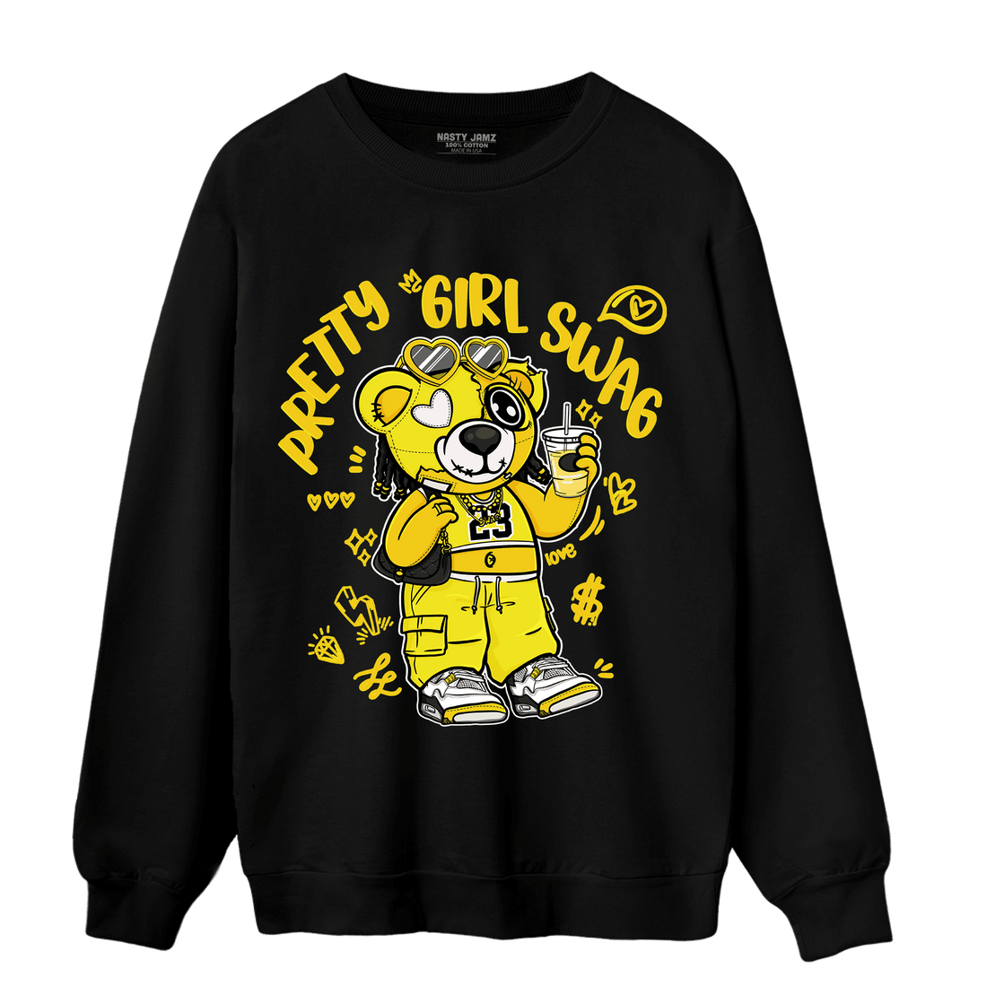 Vivid Sulfur 4s Sweatshirt Match Pretty Girl Swag BER - NastyJamz