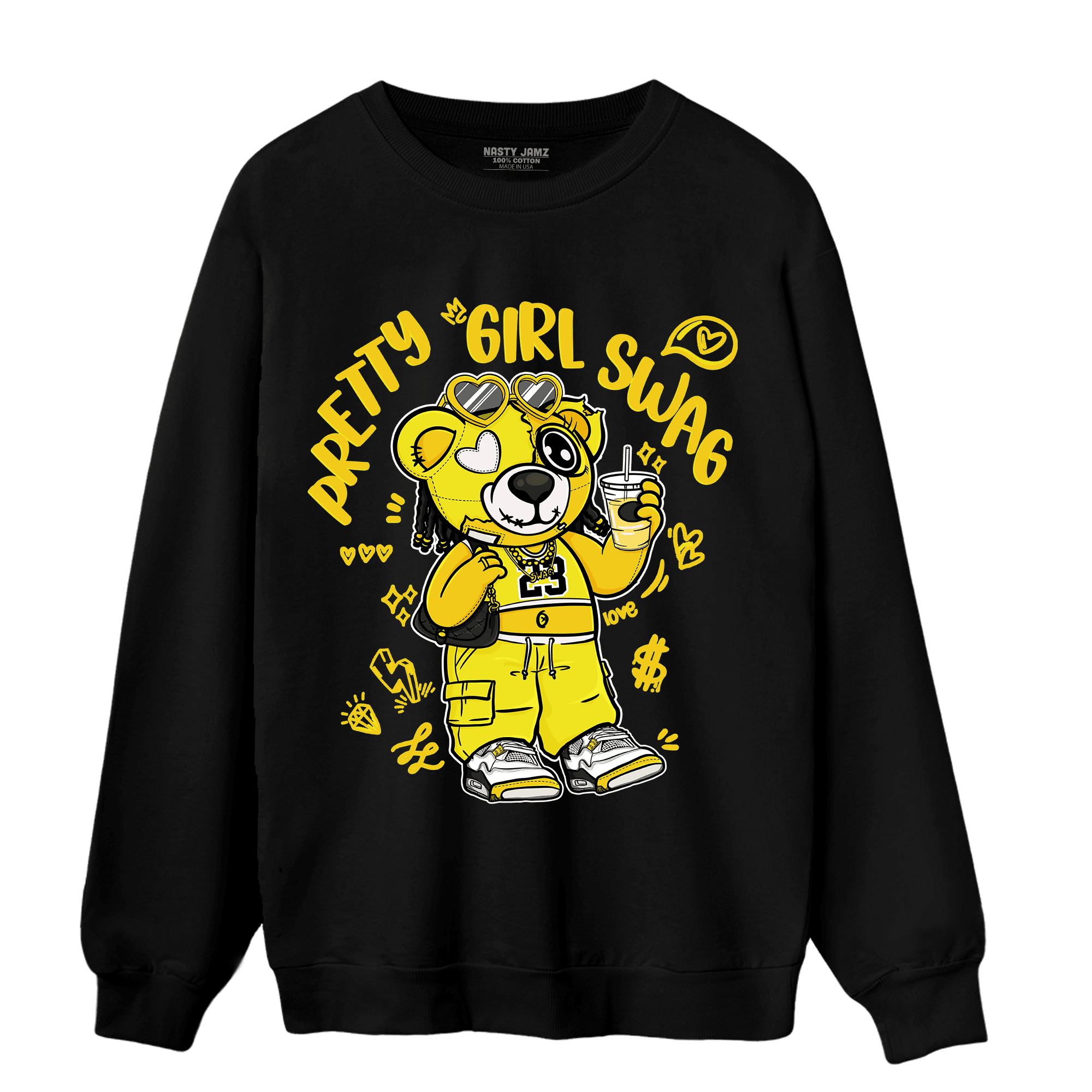 Vivid Sulfur 4s Sweatshirt Match Pretty Girl Swag BER - NastyJamz