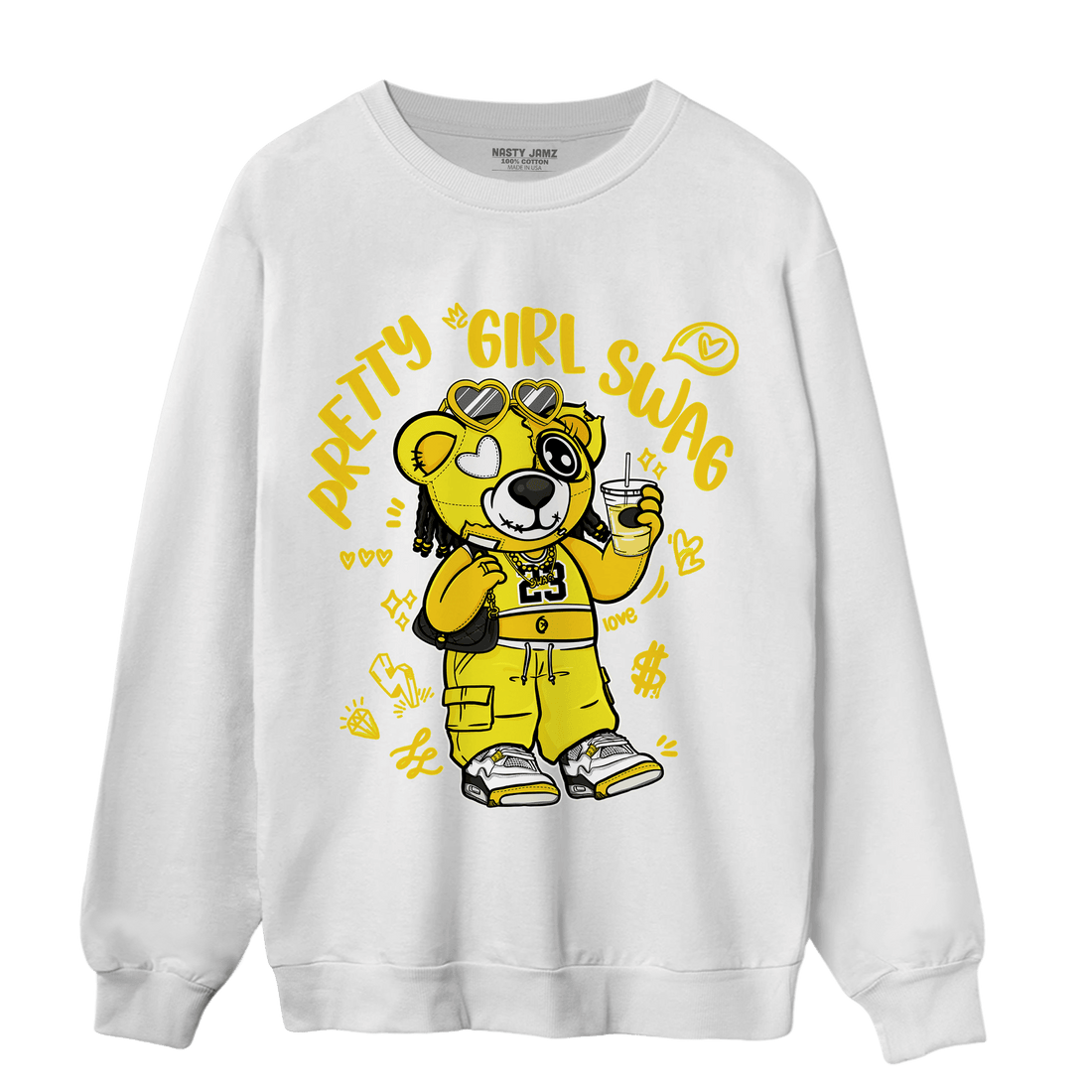 Vivid Sulfur 4s Sweatshirt Match Pretty Girl Swag BER - NastyJamz