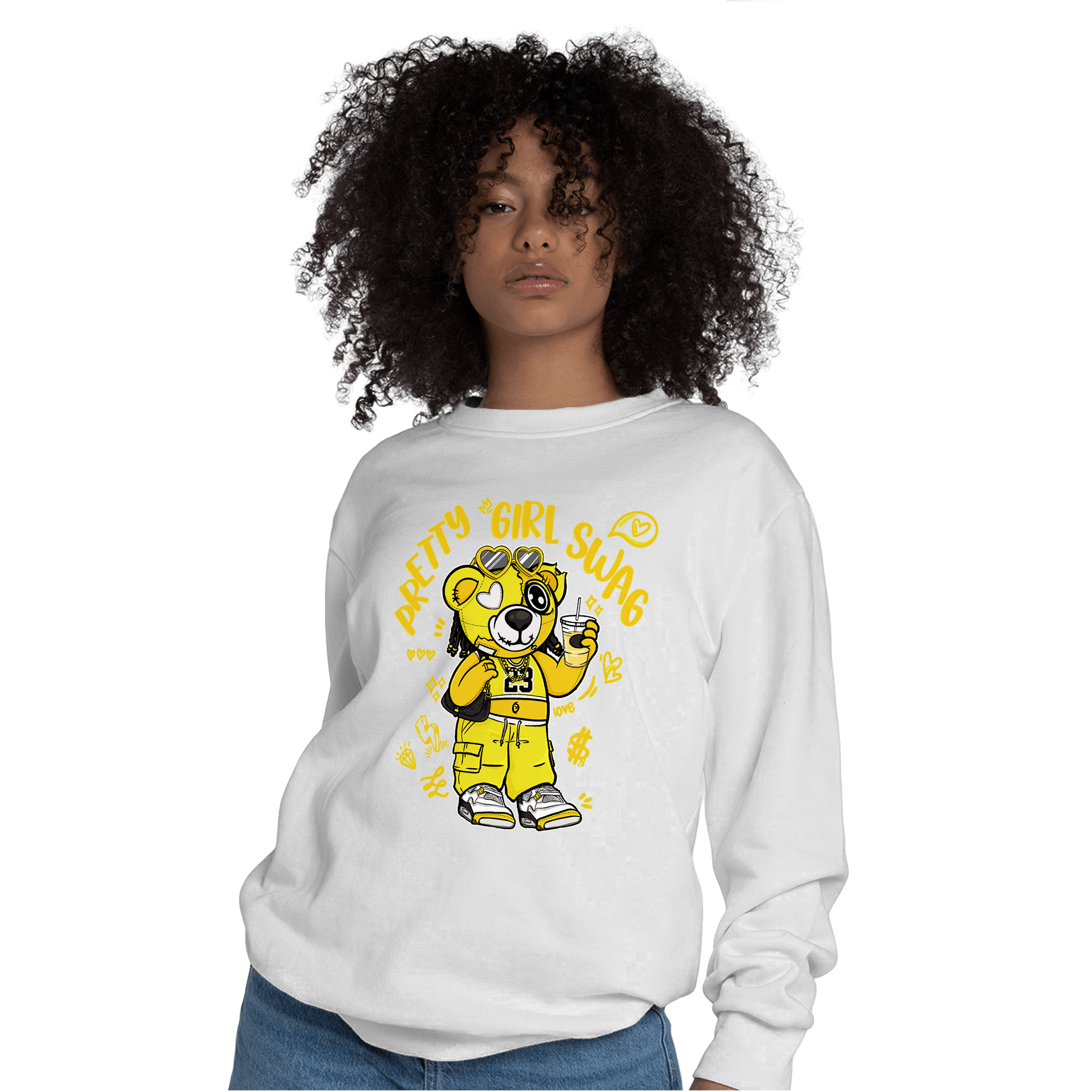 Vivid Sulfur 4s Sweatshirt Match Pretty Girl Swag BER - NastyJamz