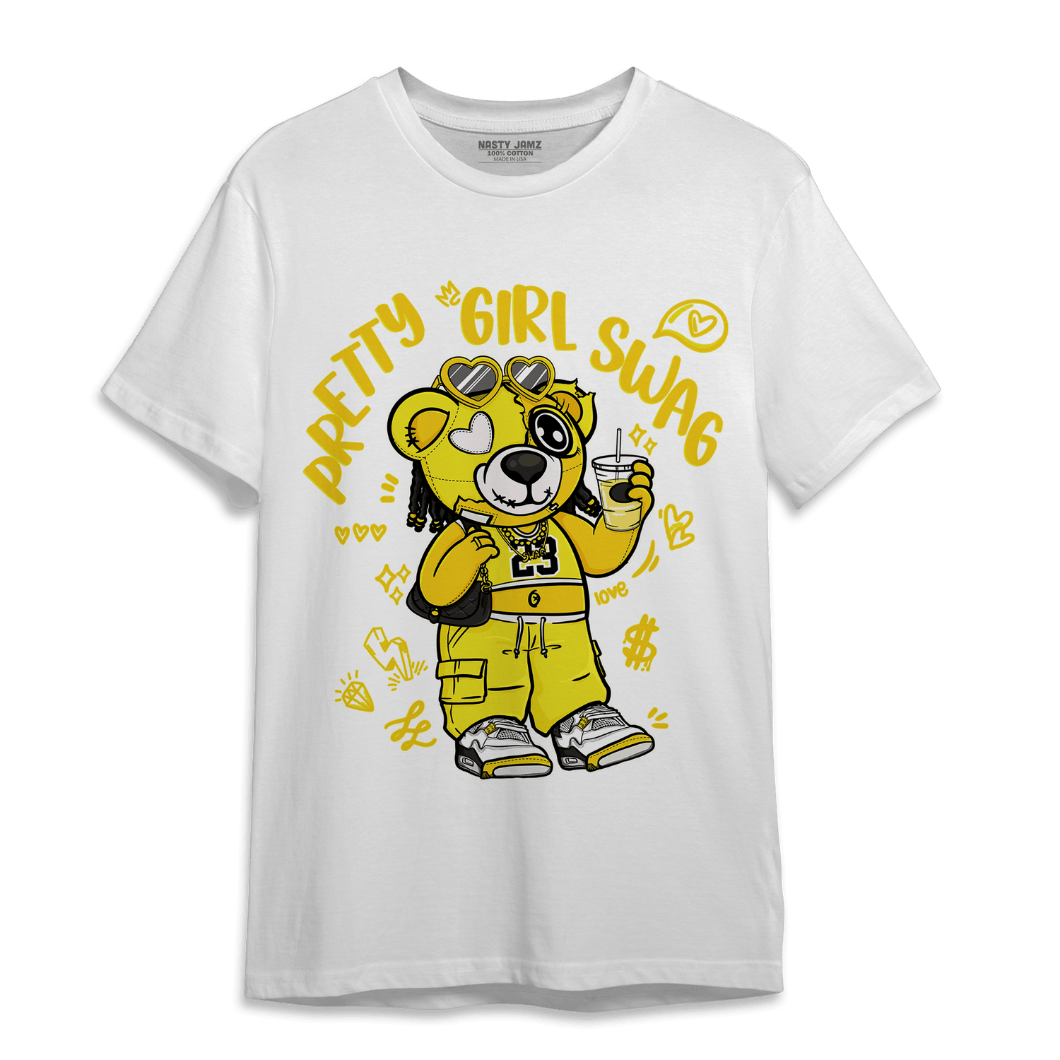 Vivid Sulfur 4s T Shirt Match Pretty Girl Swag BER - NastyJamz
