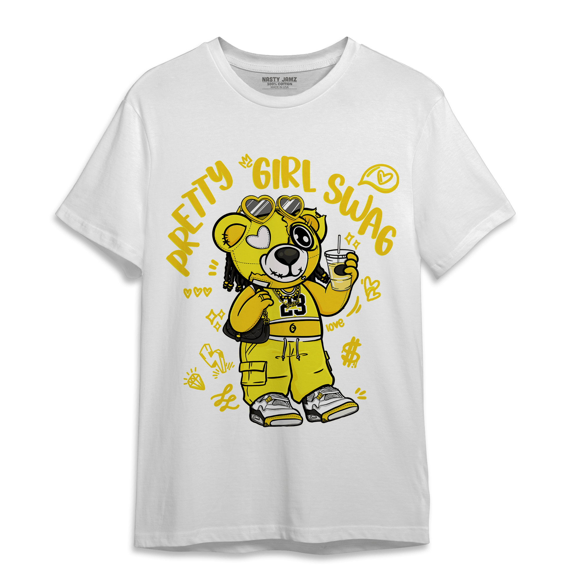 Vivid Sulfur 4s T Shirt Match Pretty Girl Swag BER - NastyJamz