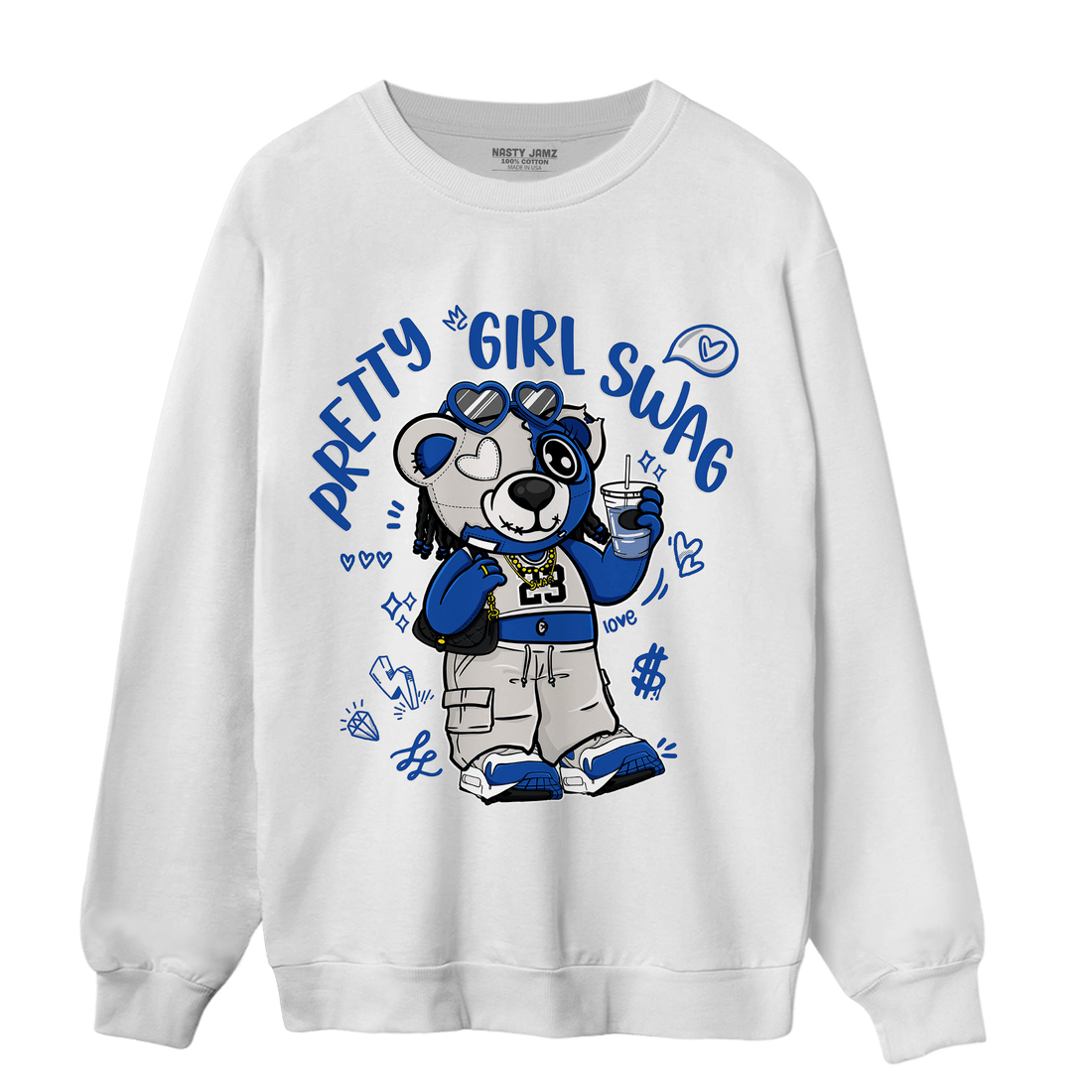 Air Max 1 86 Royal Sweatshirt Match Pretty Girl Swag BER - NastyJamz